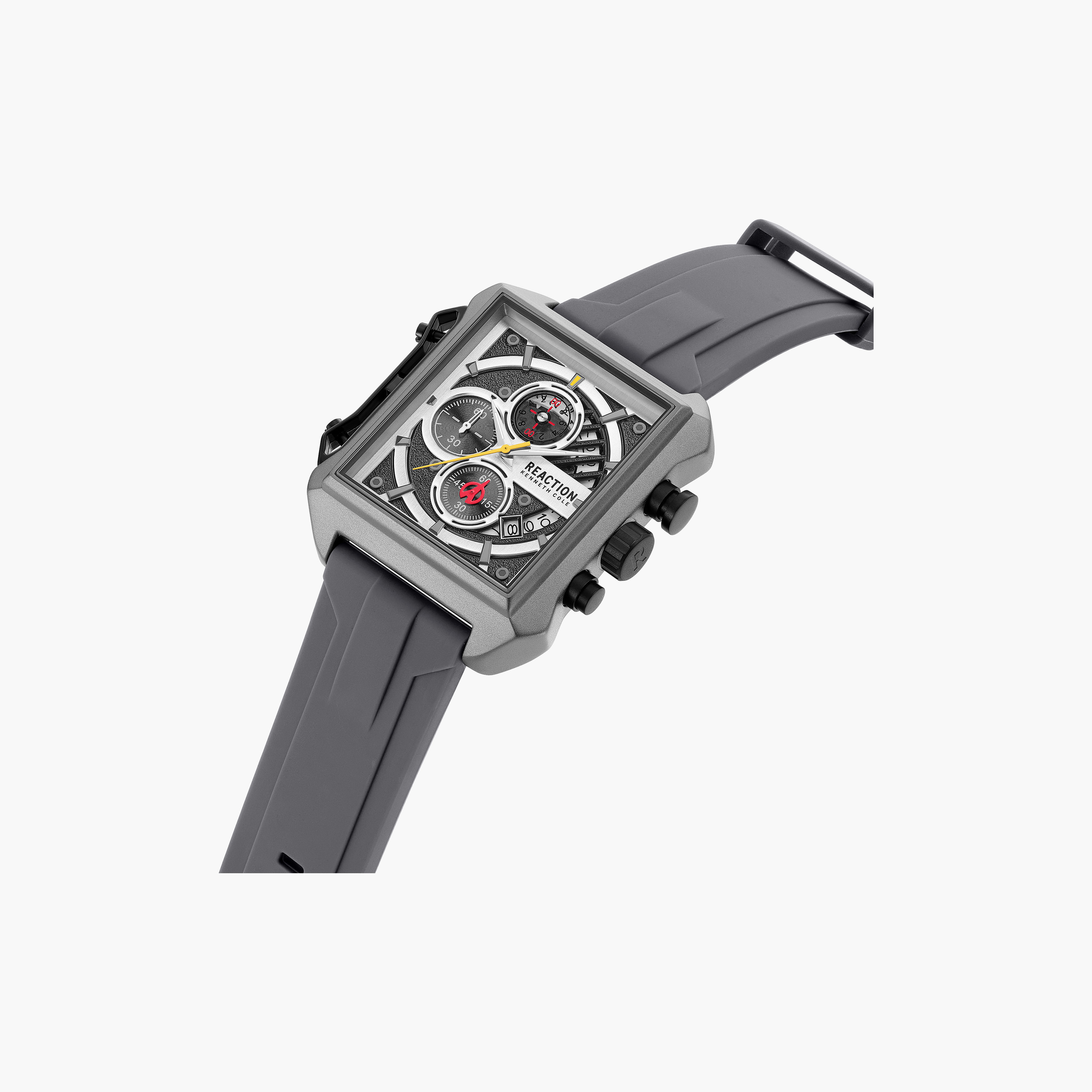 Kenneth Cole Men's Grey Rectangular 52 MM Chronograph Watch | KRWGO0104502-men-watchesandjewellery-watches-image-2