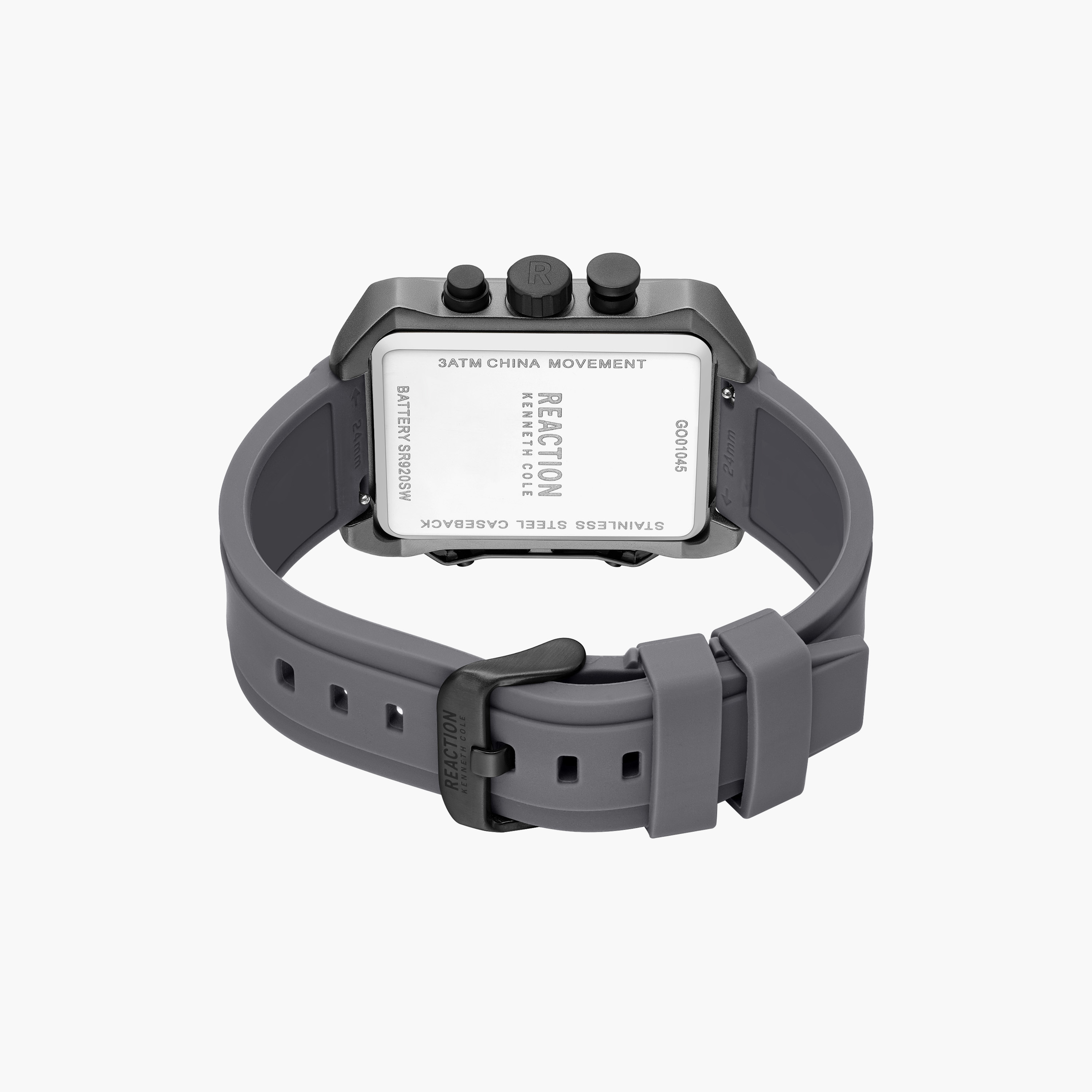 Kenneth Cole Men's Grey Rectangular 52 MM Chronograph Watch | KRWGO0104502-men-watchesandjewellery-watches-image-3