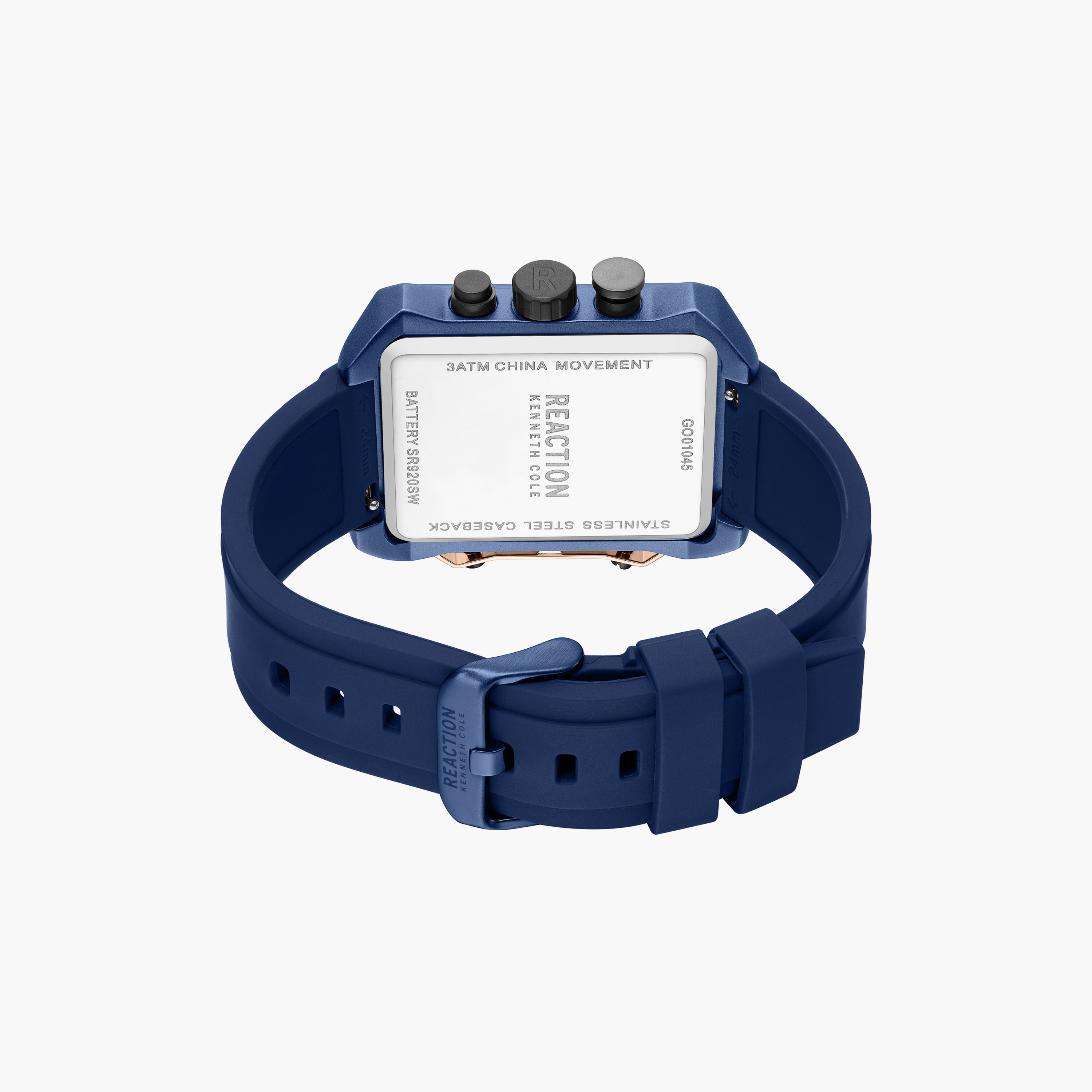 Kenneth Cole Men's Blue Rectangular 52 MM Chronograph Watch | KRWGO0104504-men-watchesandjewellery-watches-image-3