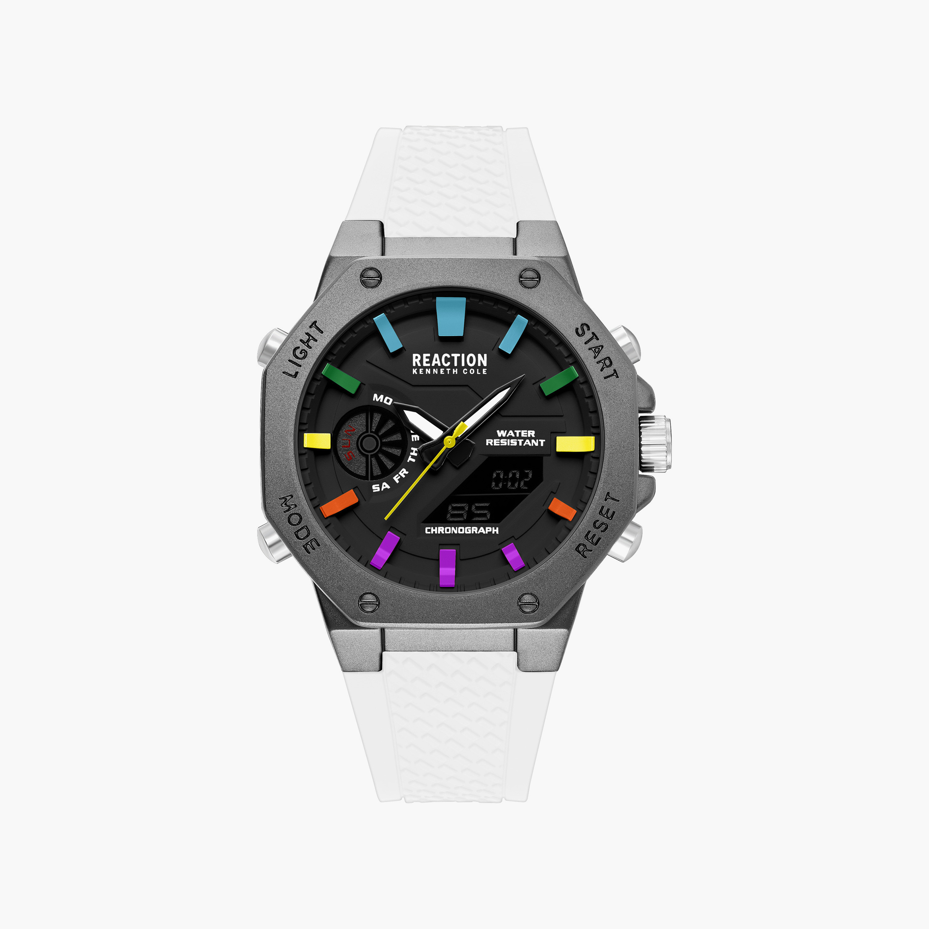 Kenneth Cole Men's Black Octagon 46 MM Analog/Digital Watch | KRWGP0069114-men-watchesandjewellery-watches-image-1