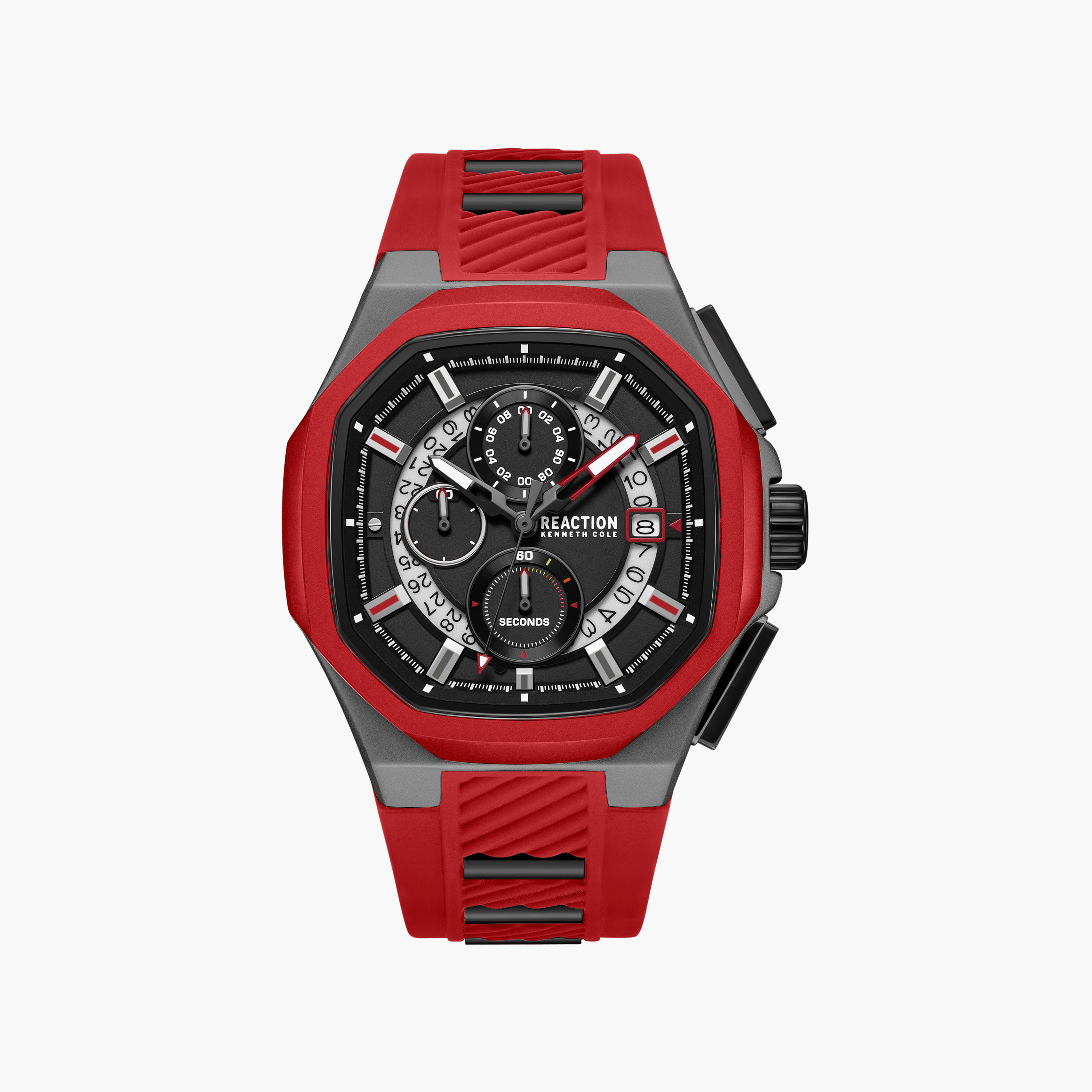 Kenneth Cole Men's Black Octagon 45 MM Chronograph Watch | KRWGO0070104-men-watchesandjewellery-watches-image-1