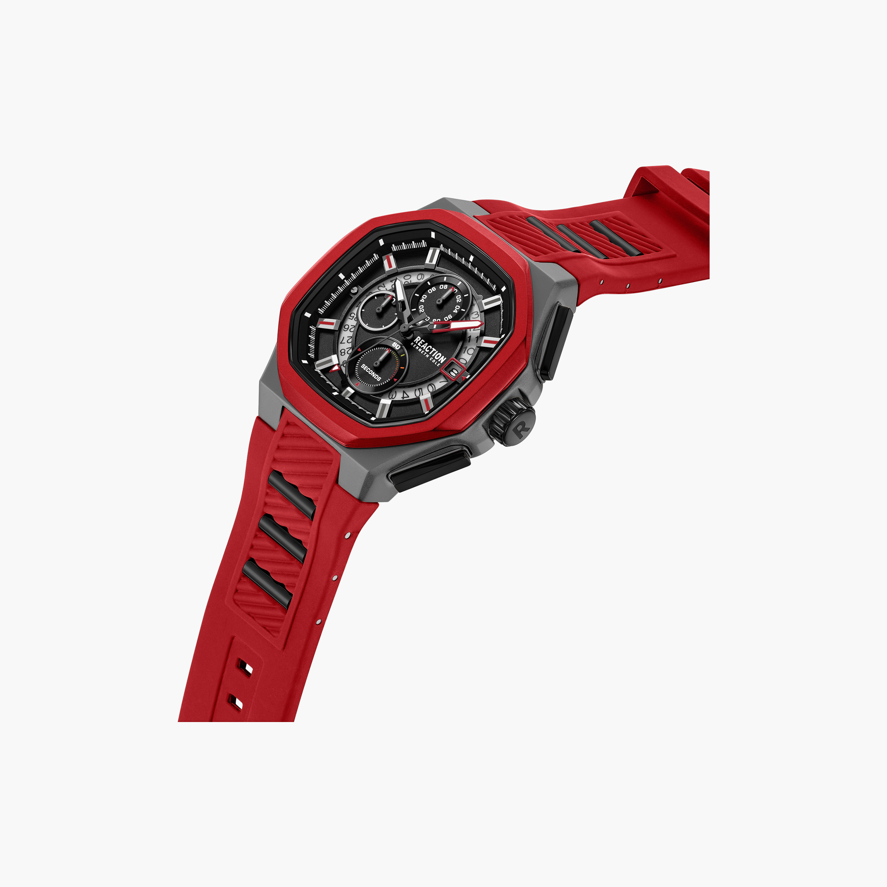 Kenneth Cole Men's Black Octagon 45 MM Chronograph Watch | KRWGO0070104-men-watchesandjewellery-watches-image-2