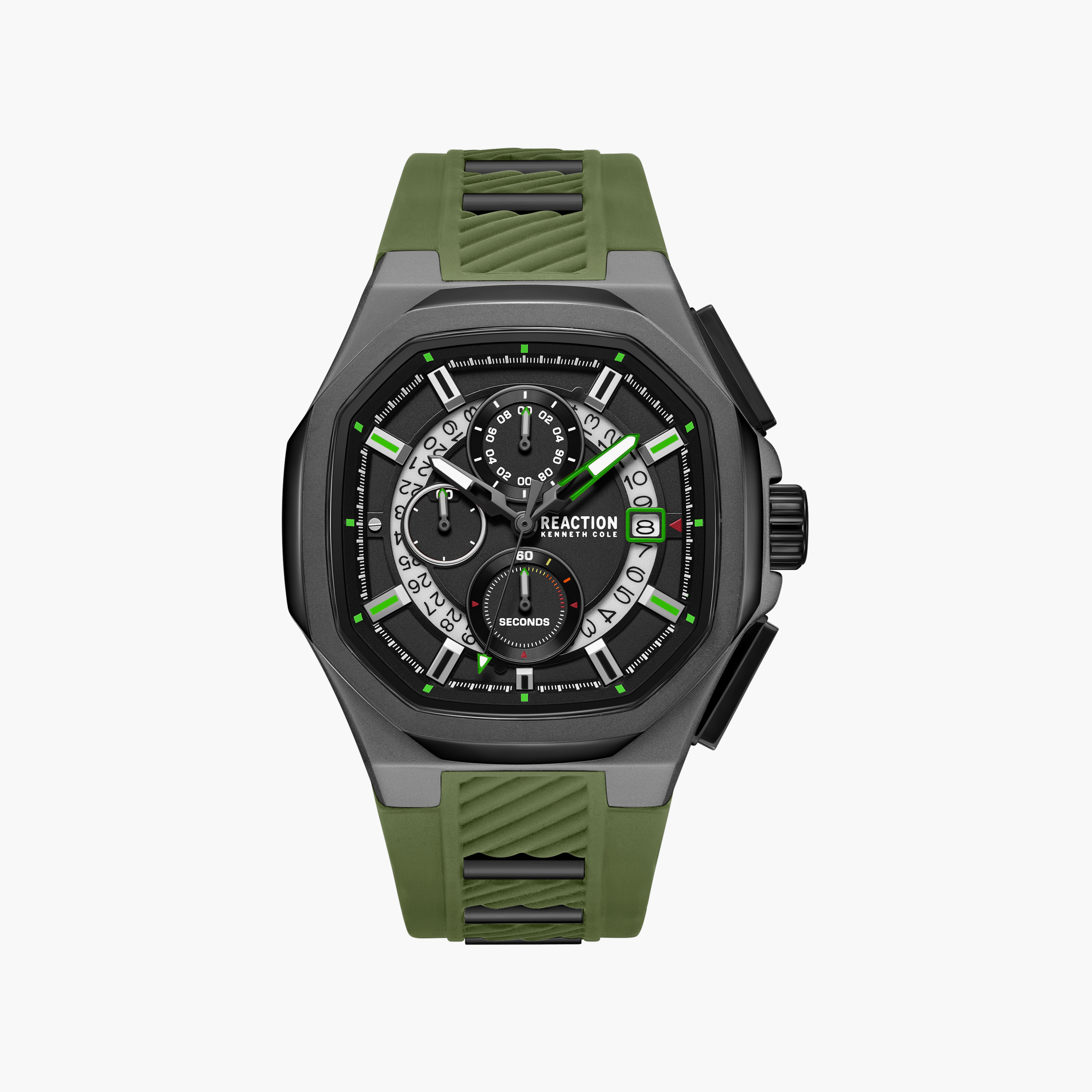 Kenneth Cole Men's Black Octagon 45 MM Chronograph Watch | KRWGO0070105-men-watchesandjewellery-watches-image-1