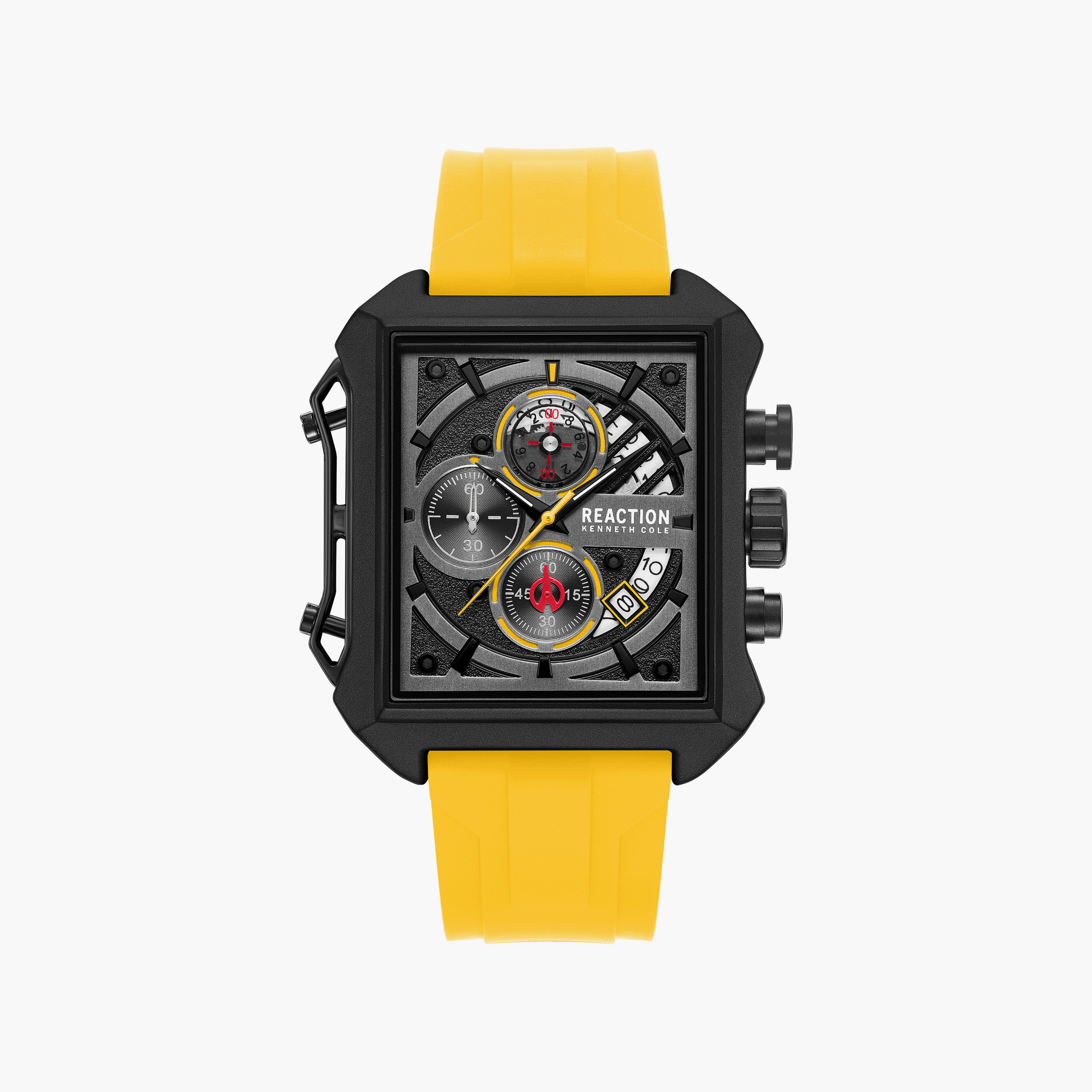 Kenneth Cole Men's Black Rectangular 52 MM Chronograph Watch | KRWGO0104503-men-watchesandjewellery-watches-image-1