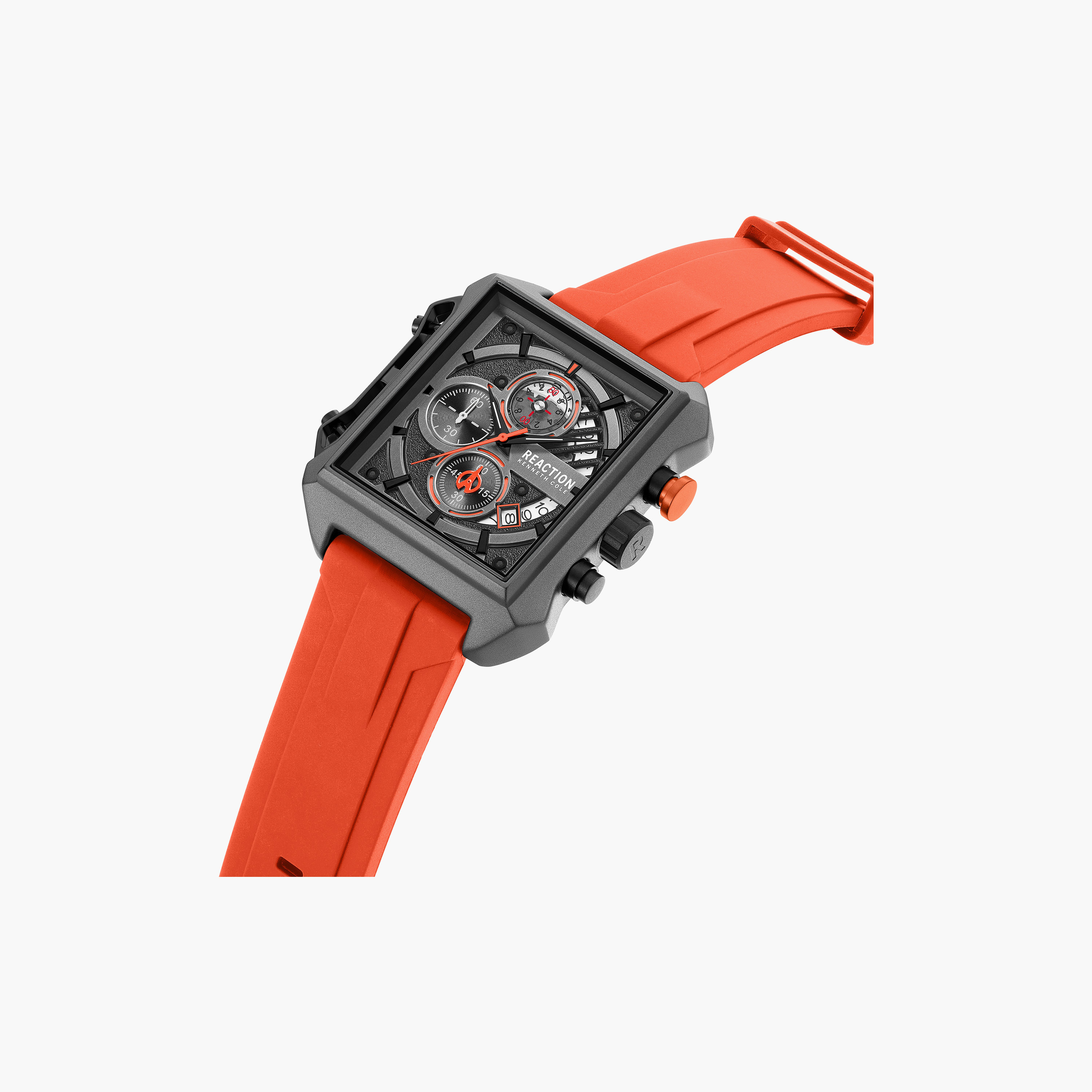 Kenneth Cole Men's Black Rectangular 52 MM Chronograph Watch | KRWGO0104505-men-watchesandjewellery-watches-image-2