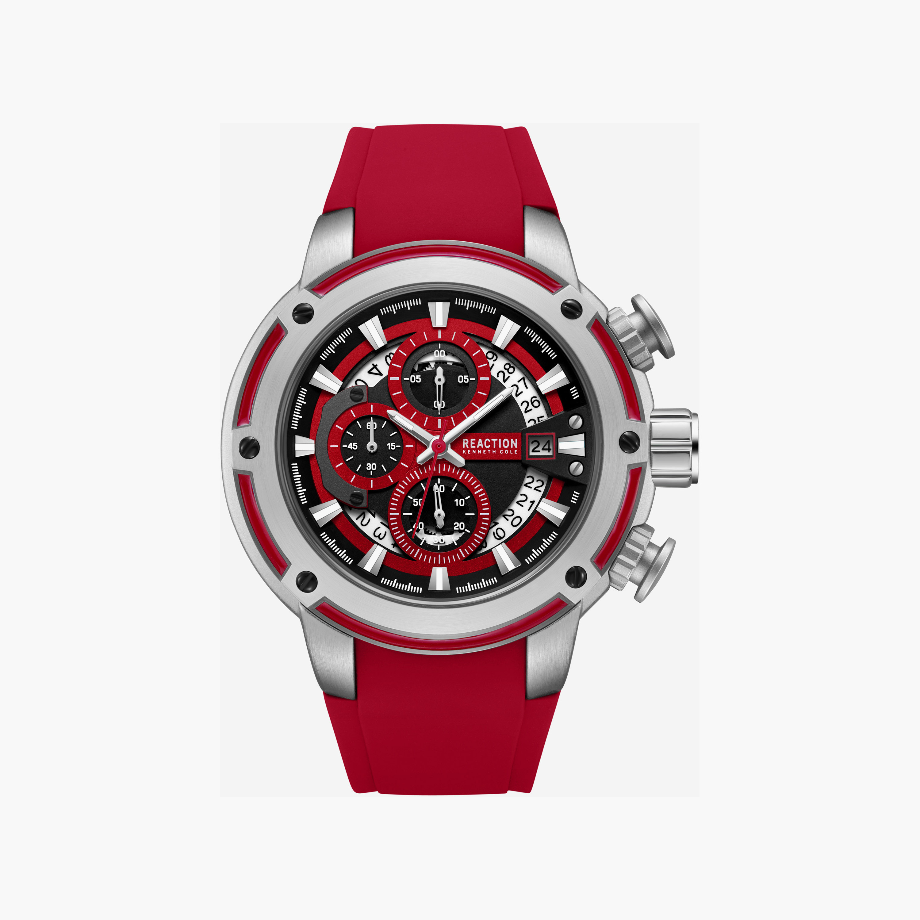Kenneth Cole Men's Red Round 56 MM Chronograph Watch | KRWGO0104301-men-watchesandjewellery-watches-image-1