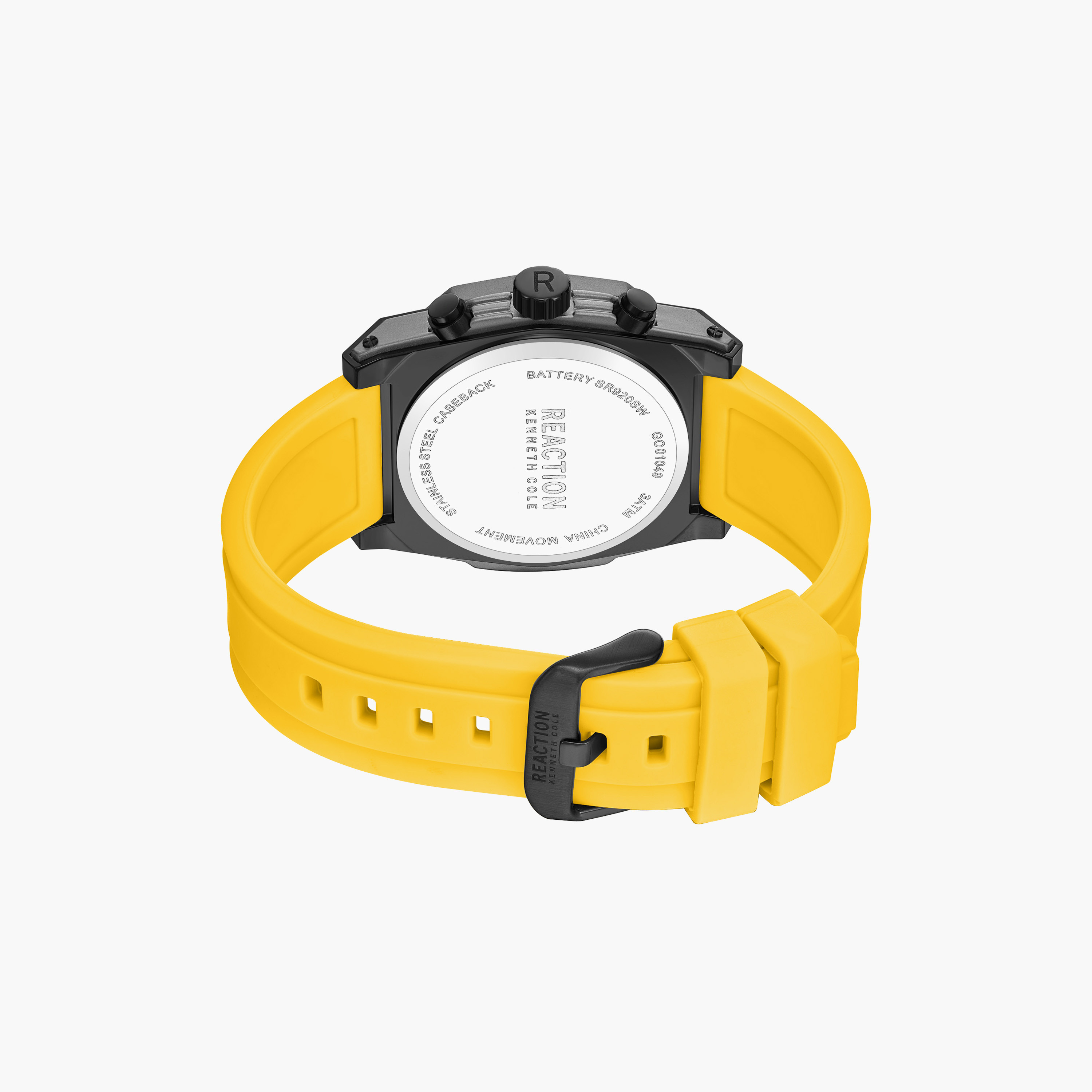 Kenneth Cole Men's Yellow Tonneau 52 MM Chronograph Watch | KRWGO0104902-men-watchesandjewellery-watches-image-3