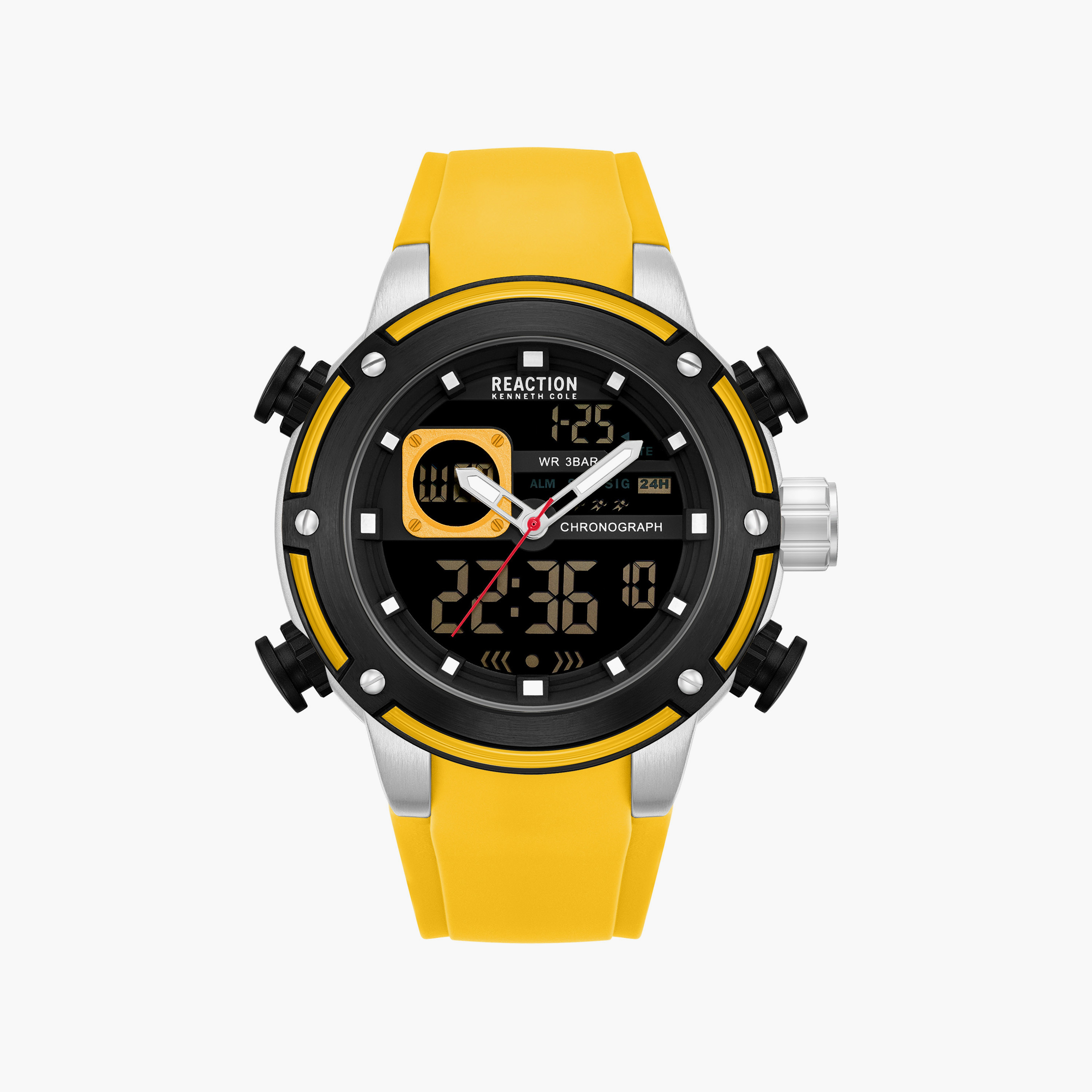 Kenneth Cole Men's Black Round 56 MM Analog/Digital Watch | KRWGP0104404-men-watchesandjewellery-watches-image-1