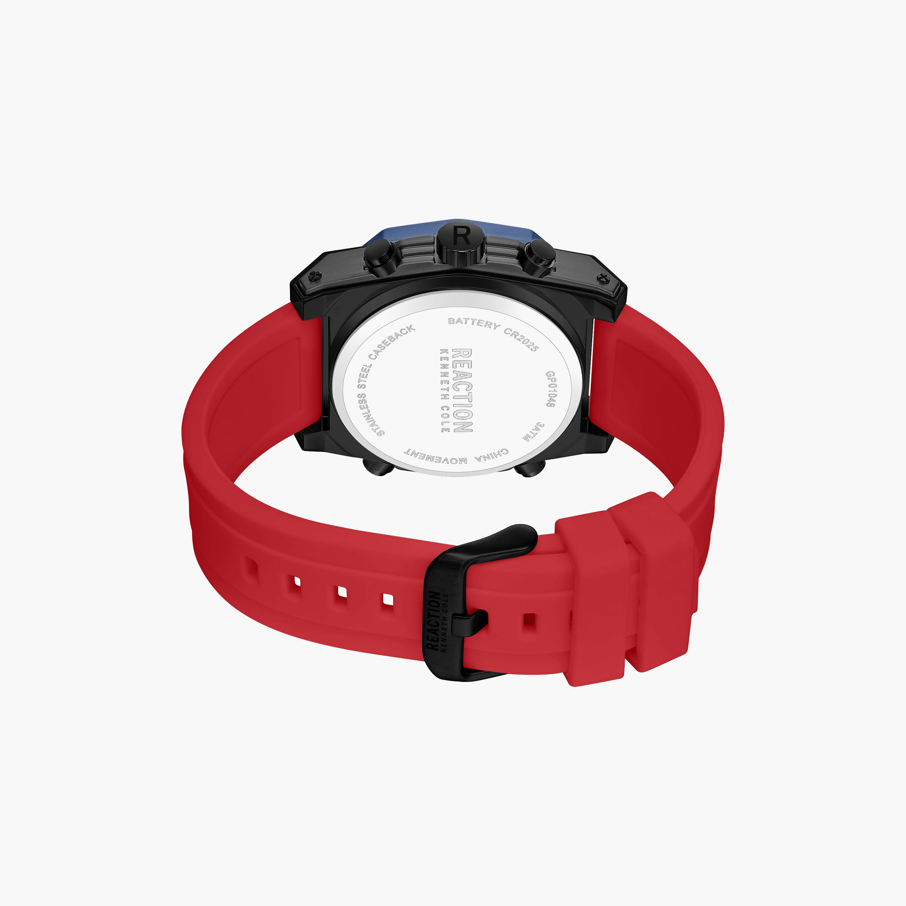 Kenneth Cole Men's Red Tonneau 52 MM Analog/Digital Watch | KRWGP0104804-men-watchesandjewellery-watches-image-3