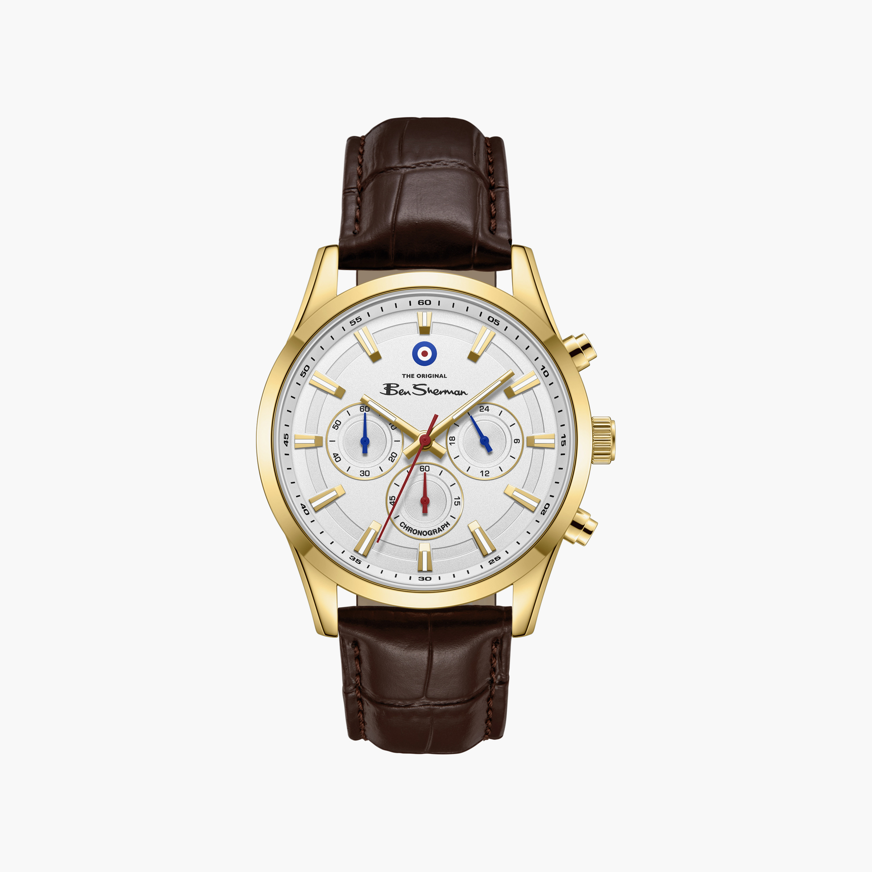 Ben Sherman Men's White Round 42 MM Chronograph Watch | BSWGC0000203-men-watchesandjewellery-watches-image-1