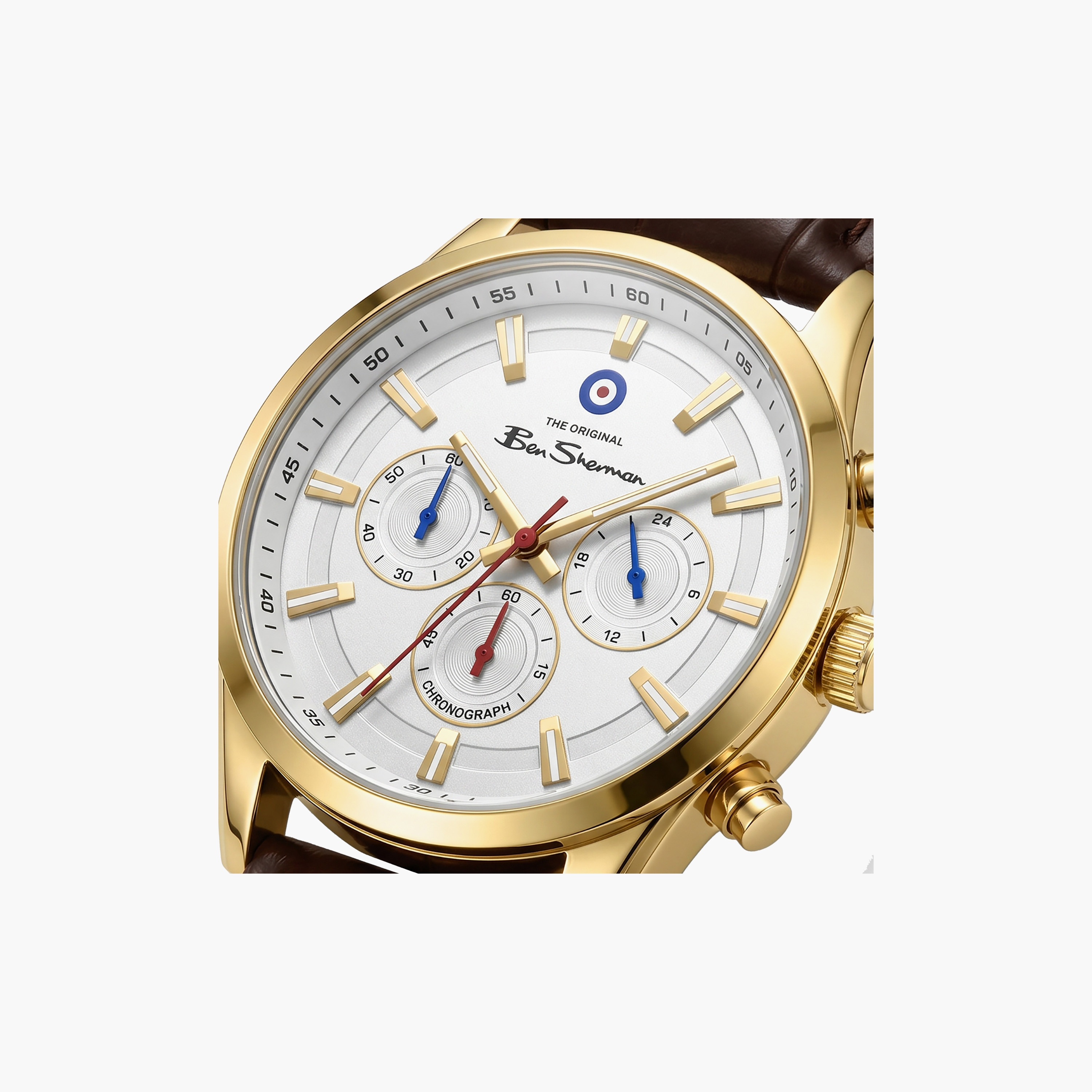 Ben Sherman Men's White Round 42 MM Chronograph Watch | BSWGC0000203-men-watchesandjewellery-watches-image-2