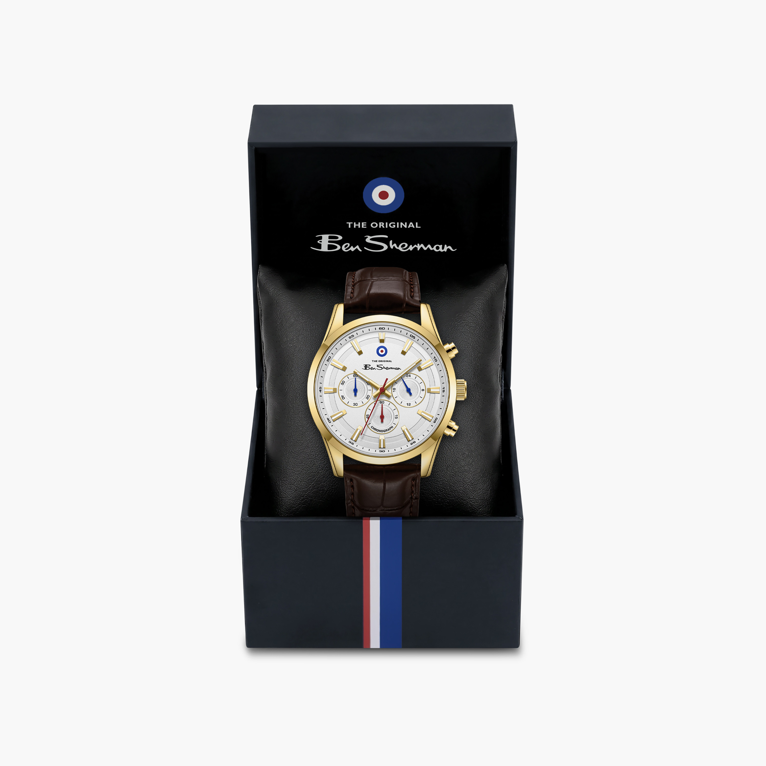 Ben Sherman Men's White Round 42 MM Chronograph Watch | BSWGC0000203-men-watchesandjewellery-watches-image-4