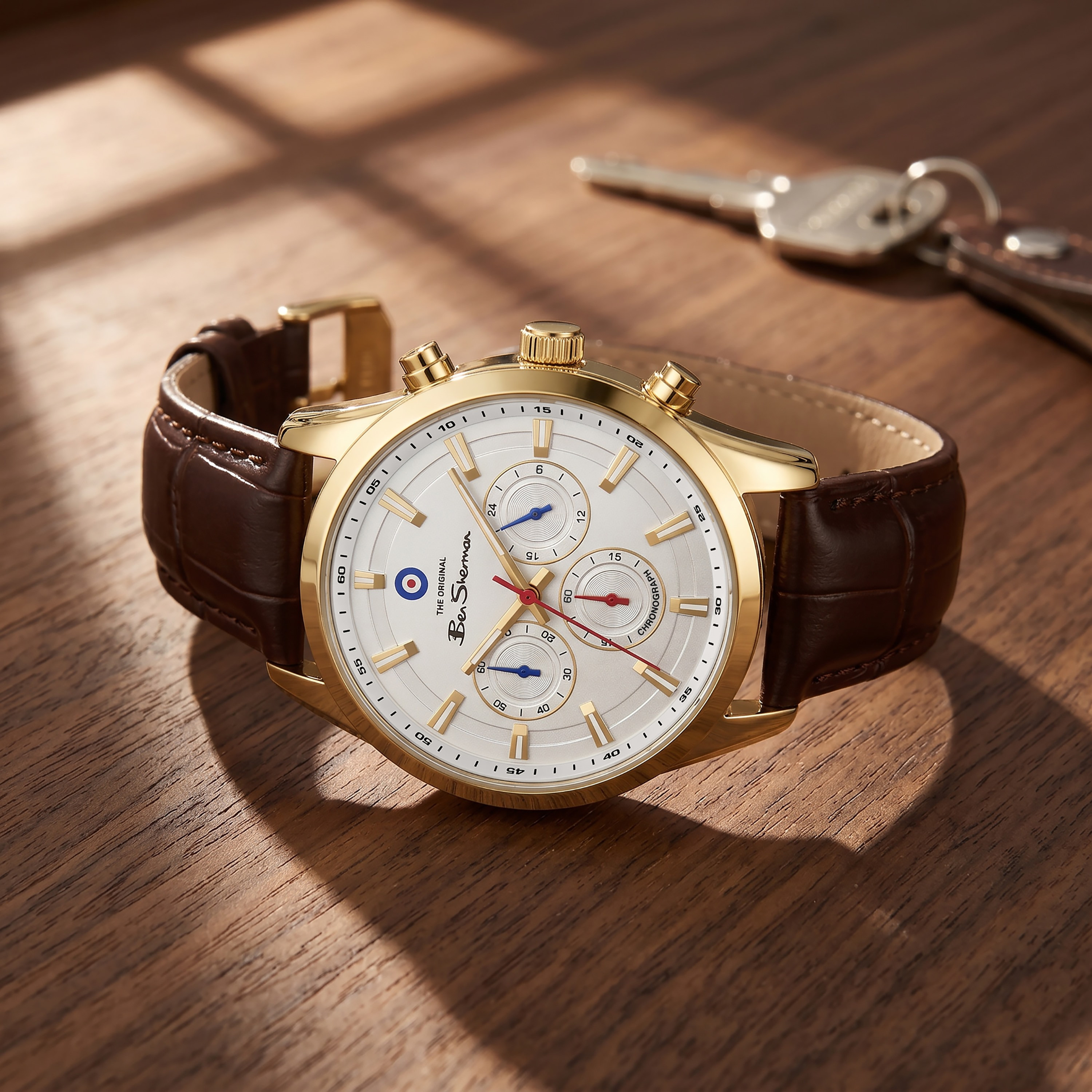 Ben Sherman Men's White Round 42 MM Chronograph Watch | BSWGC0000203-men-watchesandjewellery-watches-image-7