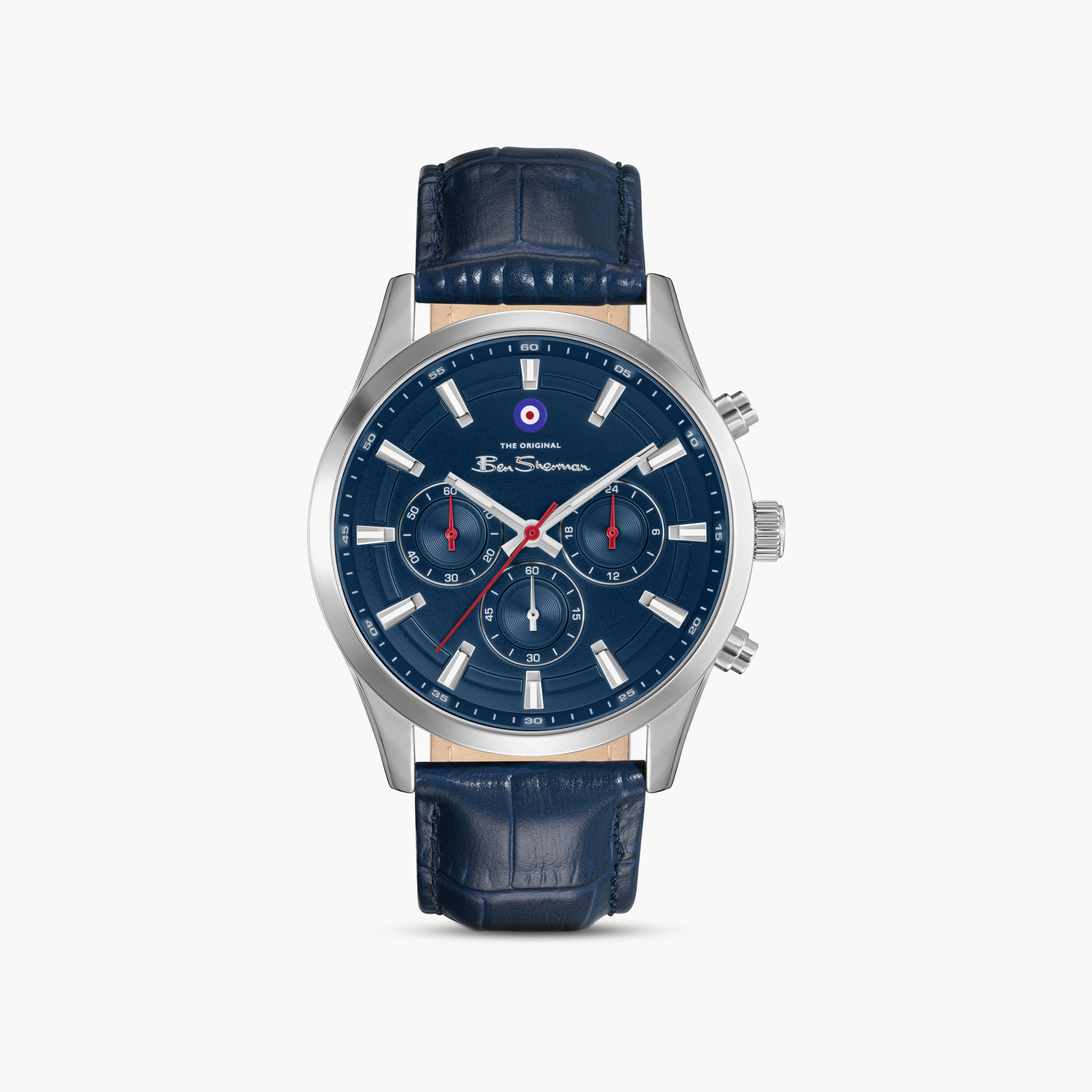 ساعة بن شيرمان الرجالية الزرقاء المستديرة ذات الكرونوغراف 42 مم | BSWGC0000204-men-watchesandjewellery-watches-image-1