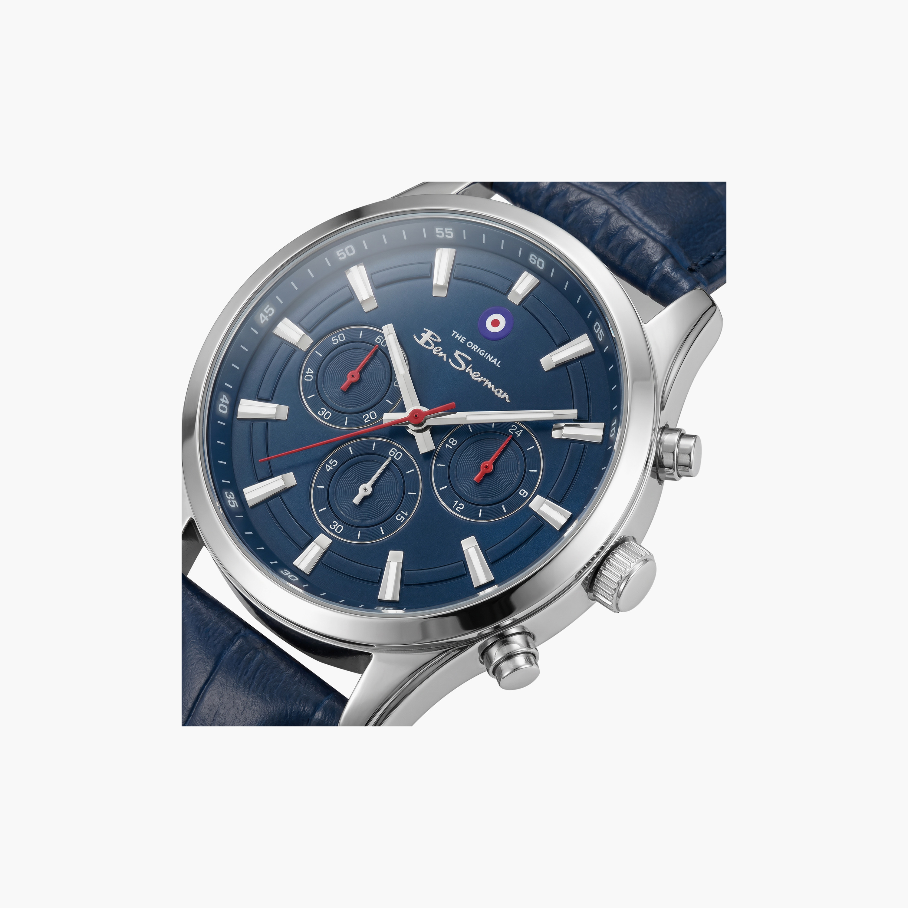 ساعة بن شيرمان الرجالية الزرقاء المستديرة ذات الكرونوغراف 42 مم | BSWGC0000204-men-watchesandjewellery-watches-image-2