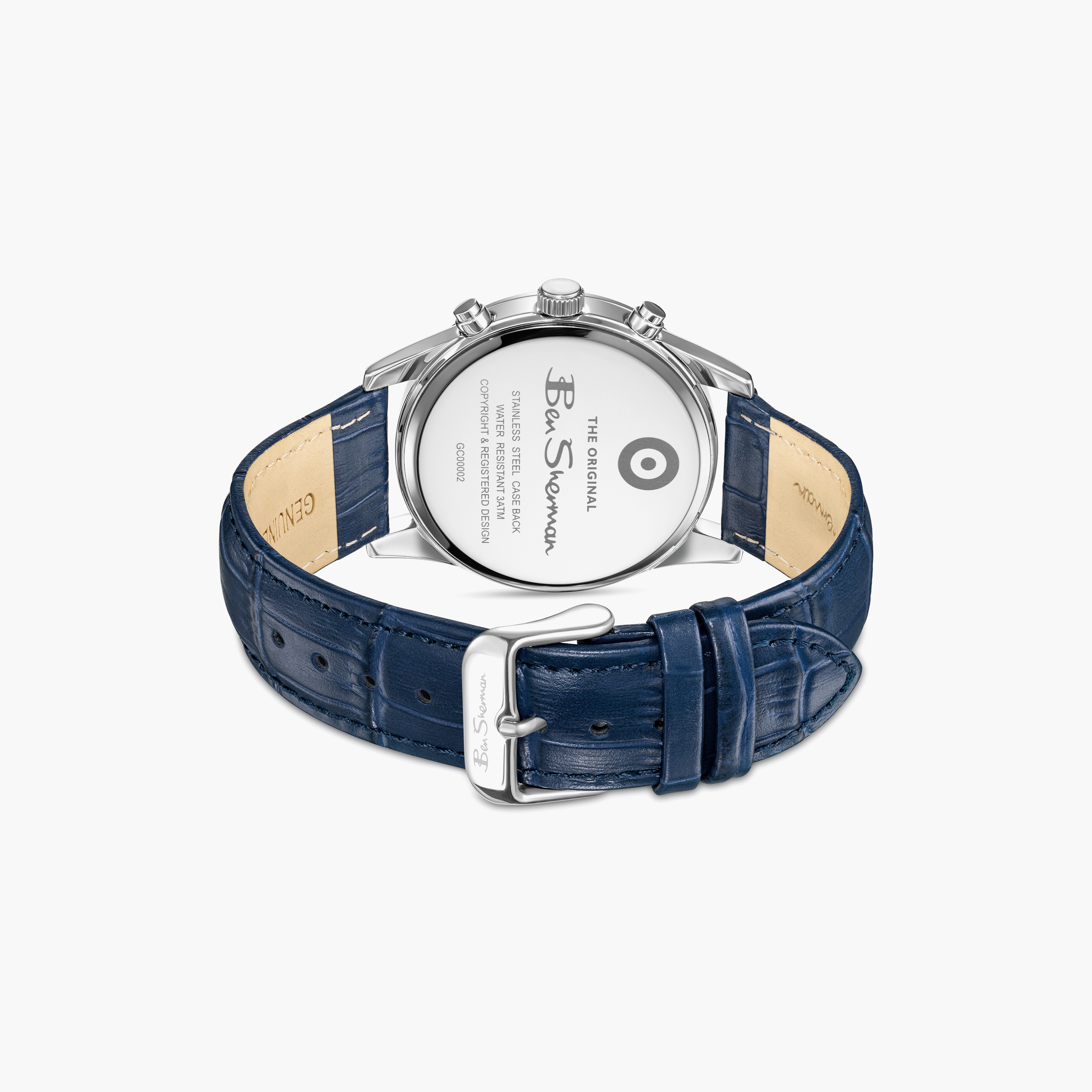 ساعة بن شيرمان الرجالية الزرقاء المستديرة ذات الكرونوغراف 42 مم | BSWGC0000204-men-watchesandjewellery-watches-image-3