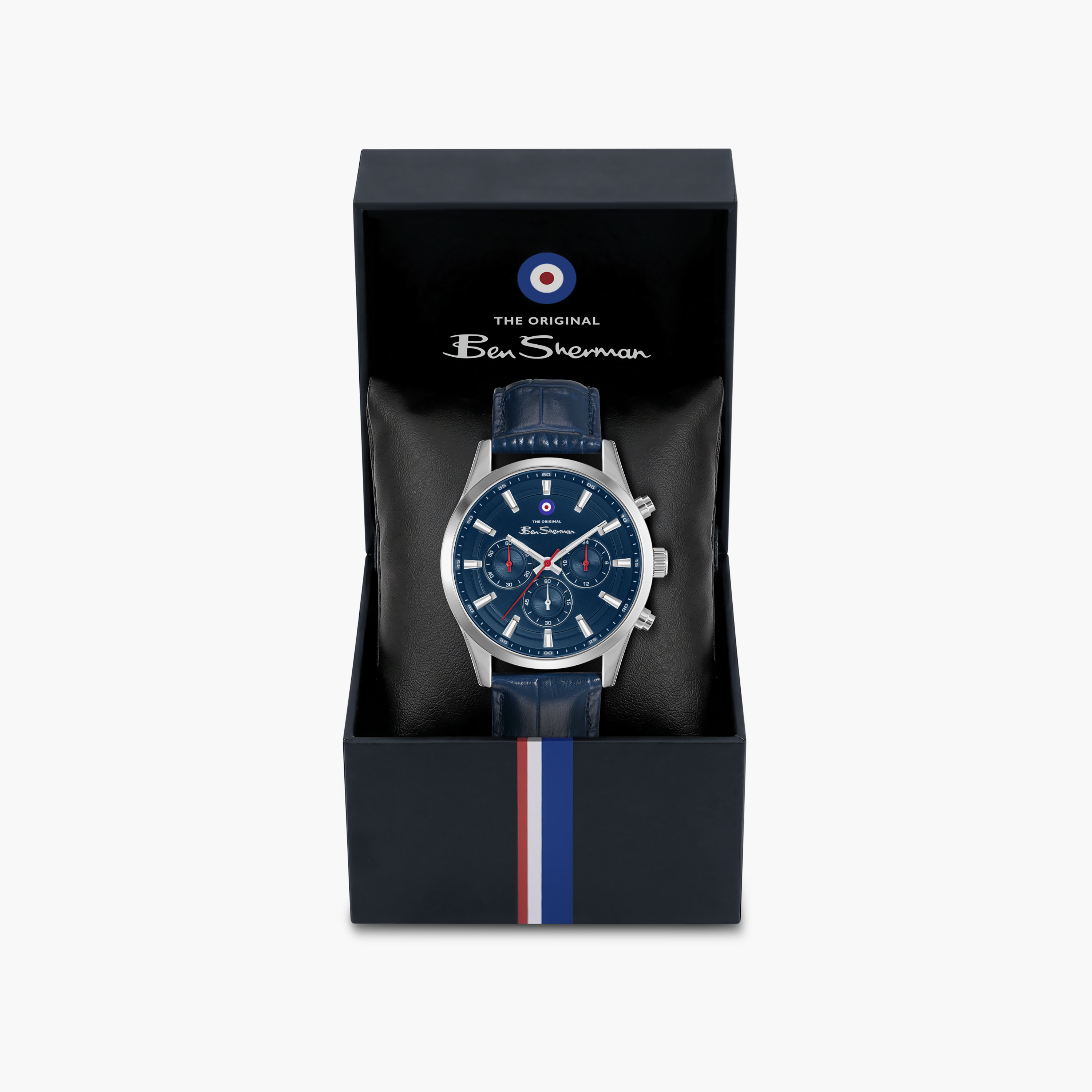 ساعة بن شيرمان الرجالية الزرقاء المستديرة ذات الكرونوغراف 42 مم | BSWGC0000204-men-watchesandjewellery-watches-image-4