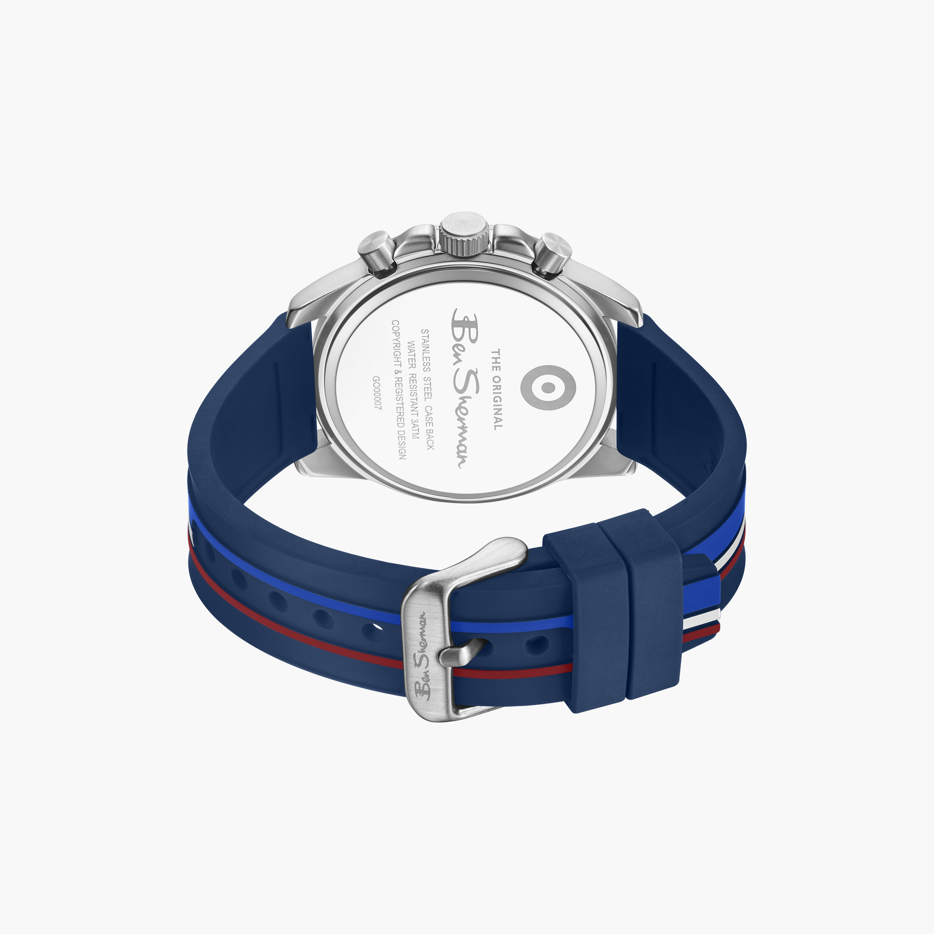 ساعة بن شيرمان الرجالية الزرقاء المستديرة ذات الكرونوغراف 44 مم | BSWGO0000701-men-watchesandjewellery-watches-image-3