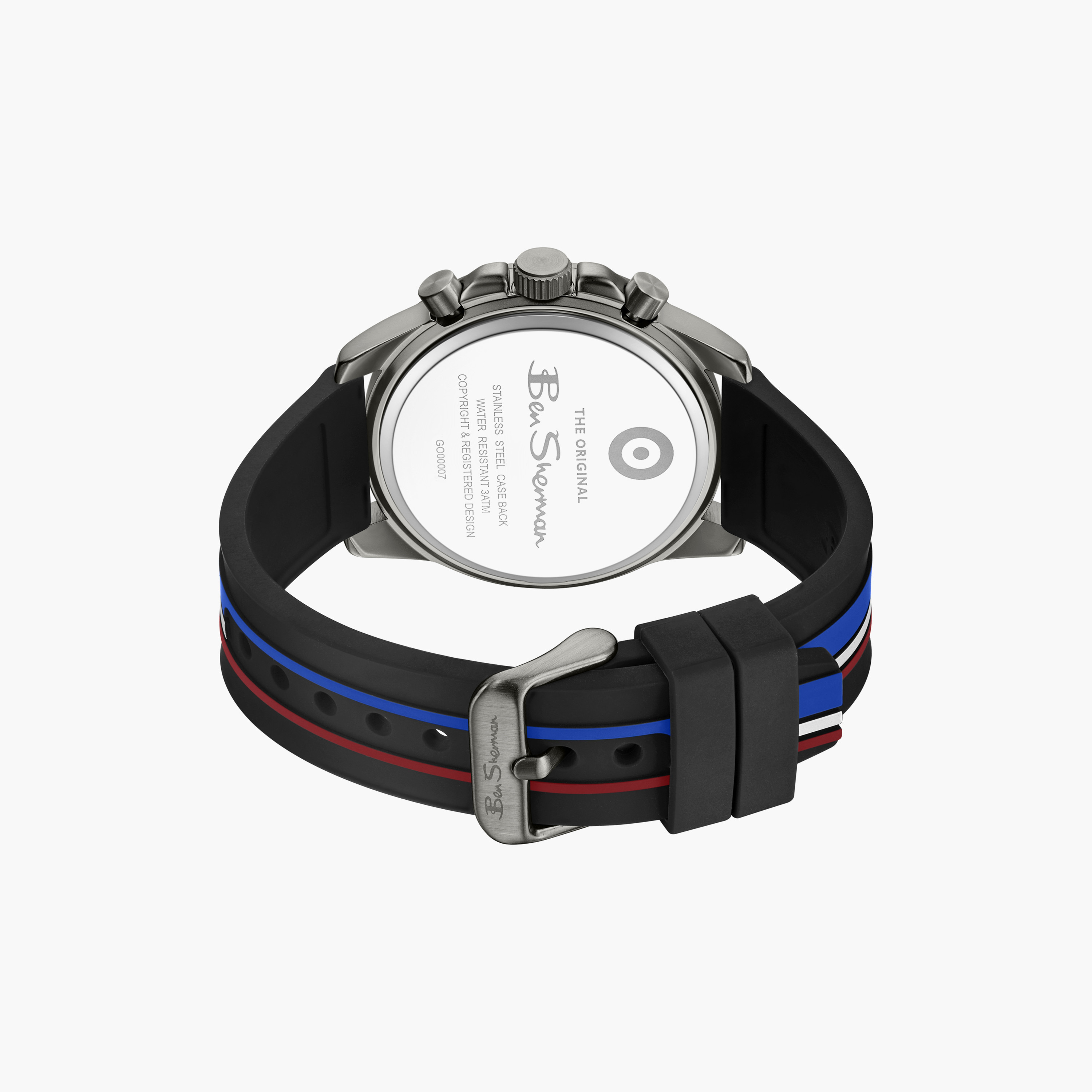 ساعة بن شيرمان الرجالية السوداء المستديرة ذات الكرونوغراف 44 مم | BSWGO0000702-men-watchesandjewellery-watches-image-3