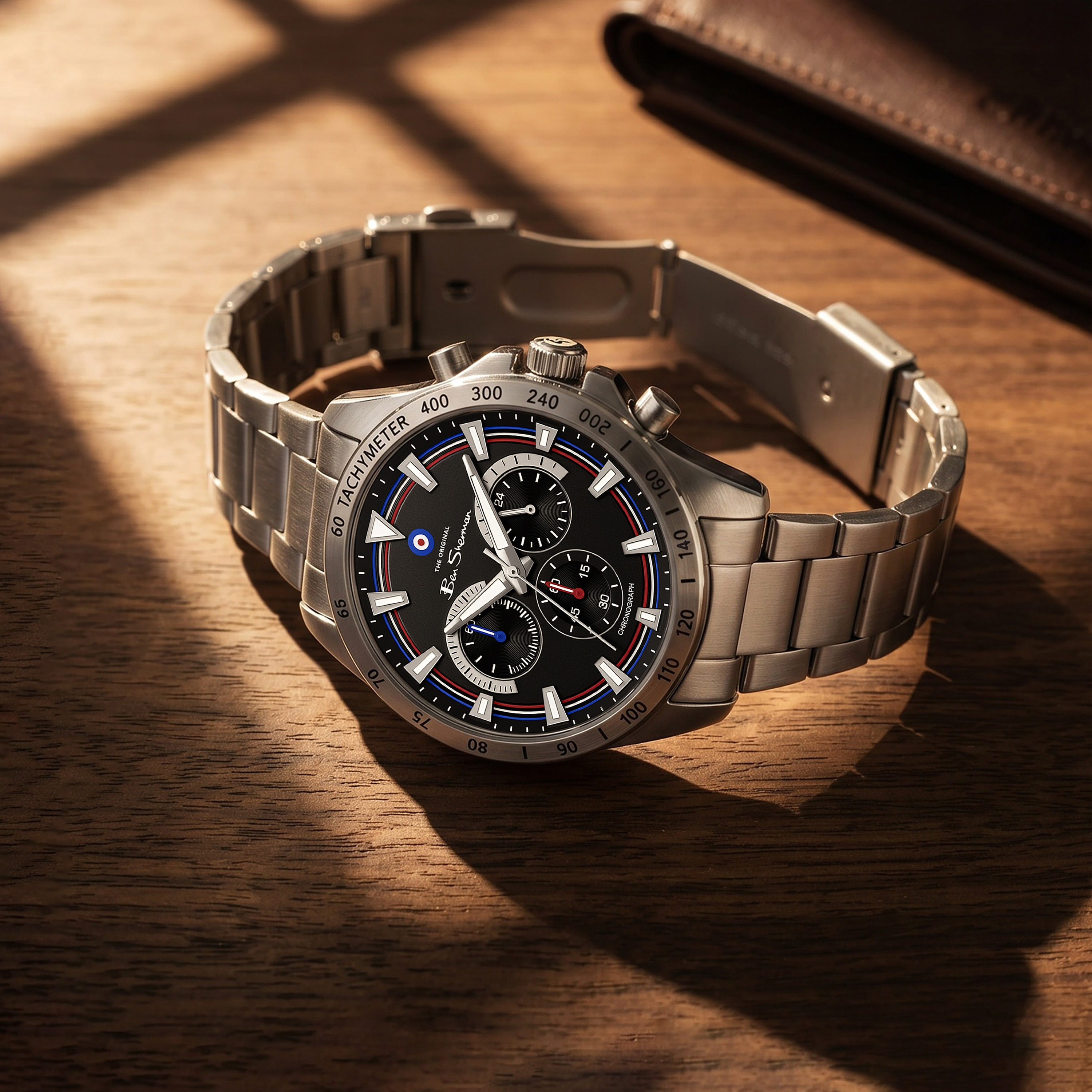 Ben Sherman Men's Black Round 44 MM Chronograph Watch | BSWGI0000704-men-watchesandjewellery-watches-image-7