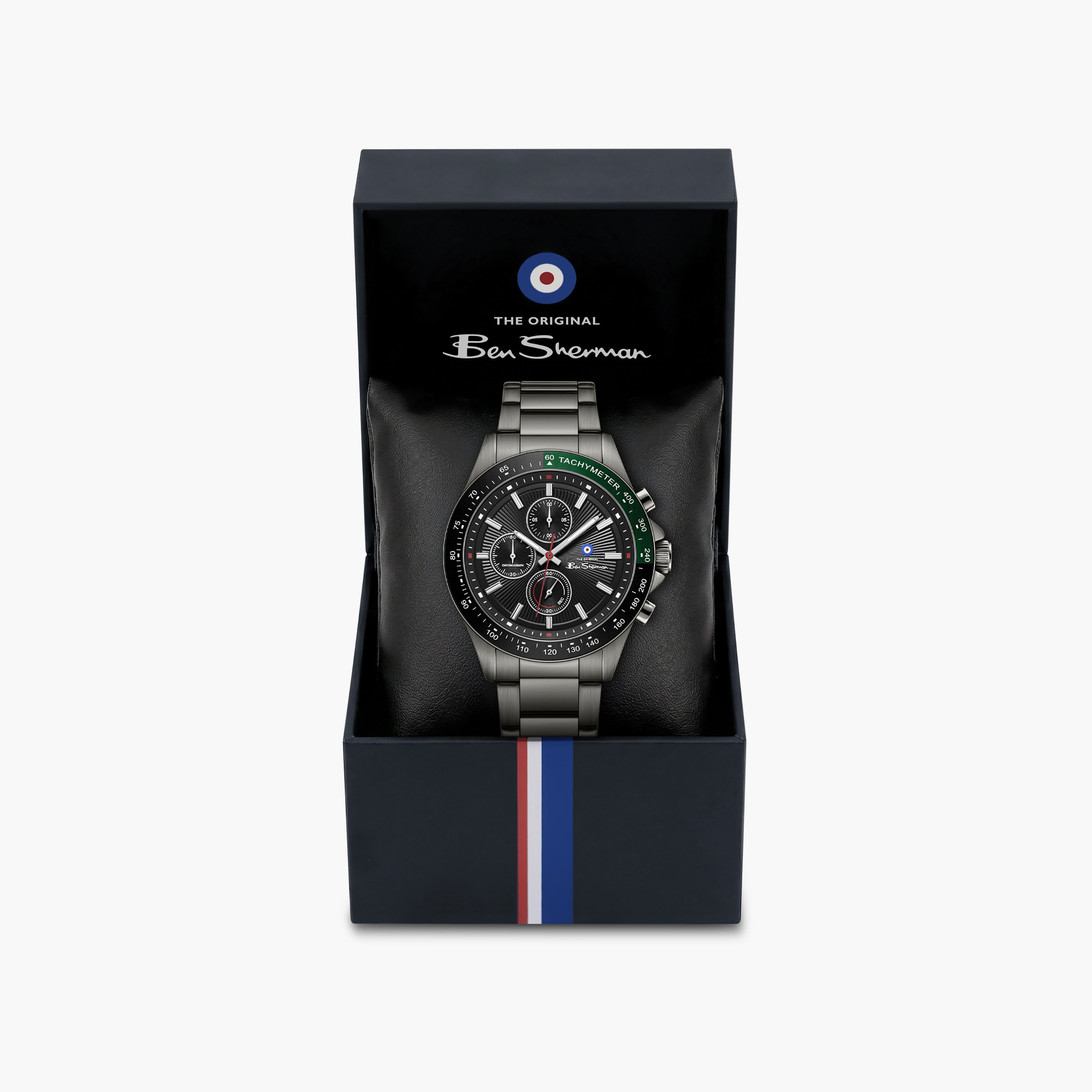 Ben Sherman Men's Black Round 43 MM Chronograph Watch | BSWGI0000904-men-watchesandjewellery-watches-image-4