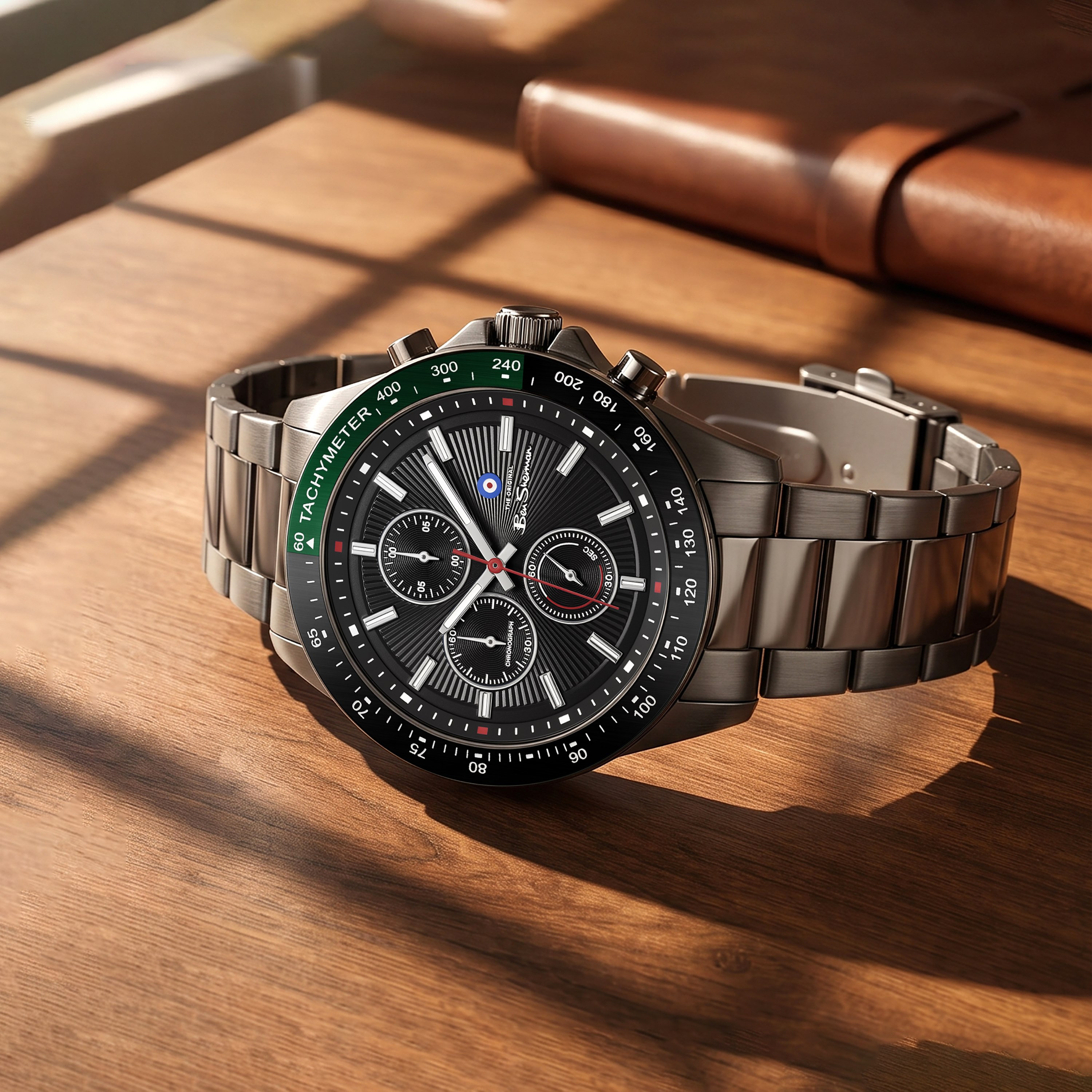Ben Sherman Men's Black Round 43 MM Chronograph Watch | BSWGI0000904-men-watchesandjewellery-watches-image-7