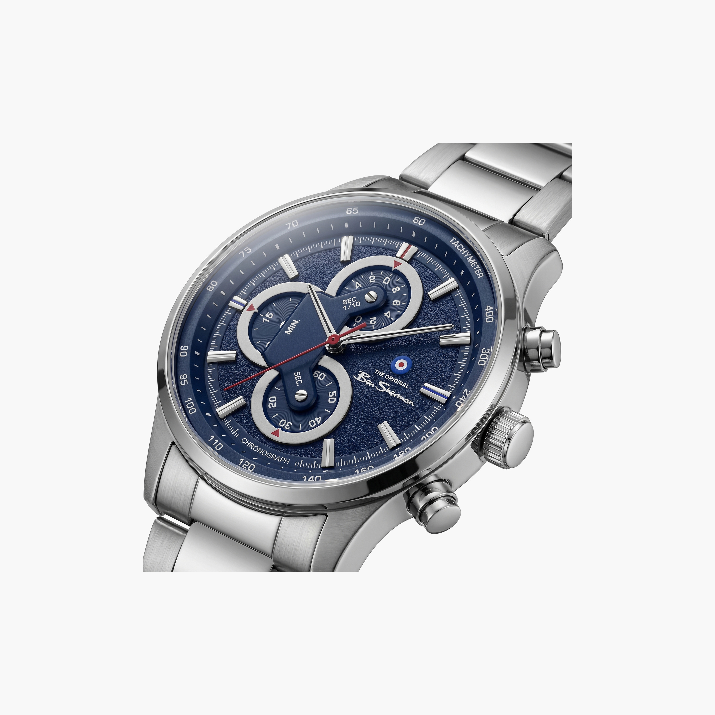 Ben Sherman Men's Blue Round 43.5 MM Chronograph Watch | BSWGI0001006-men-watchesandjewellery-watches-image-2