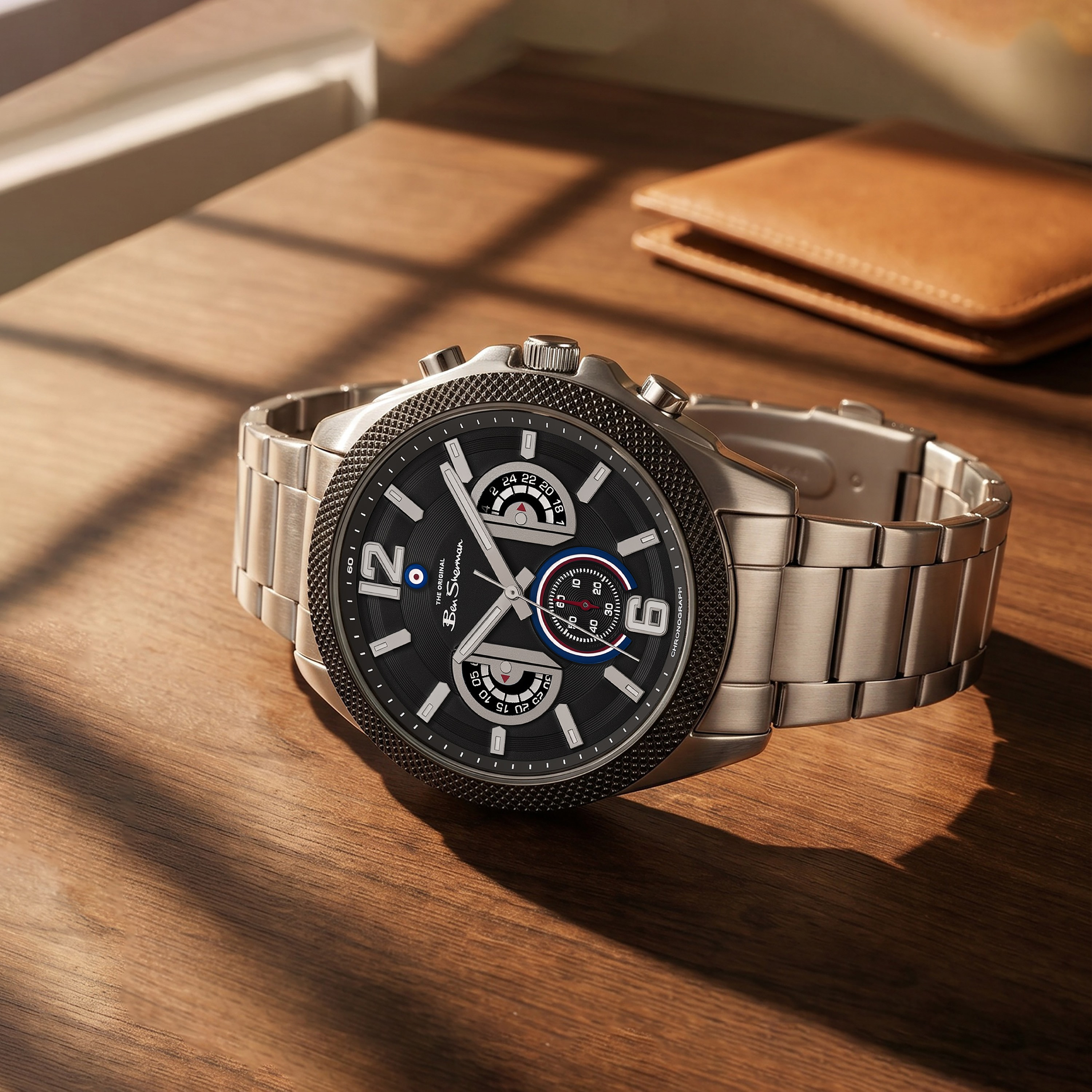 Ben Sherman Men's Black Round 44 MM Chronograph Watch | BSWGI0001305-men-watchesandjewellery-watches-image-7