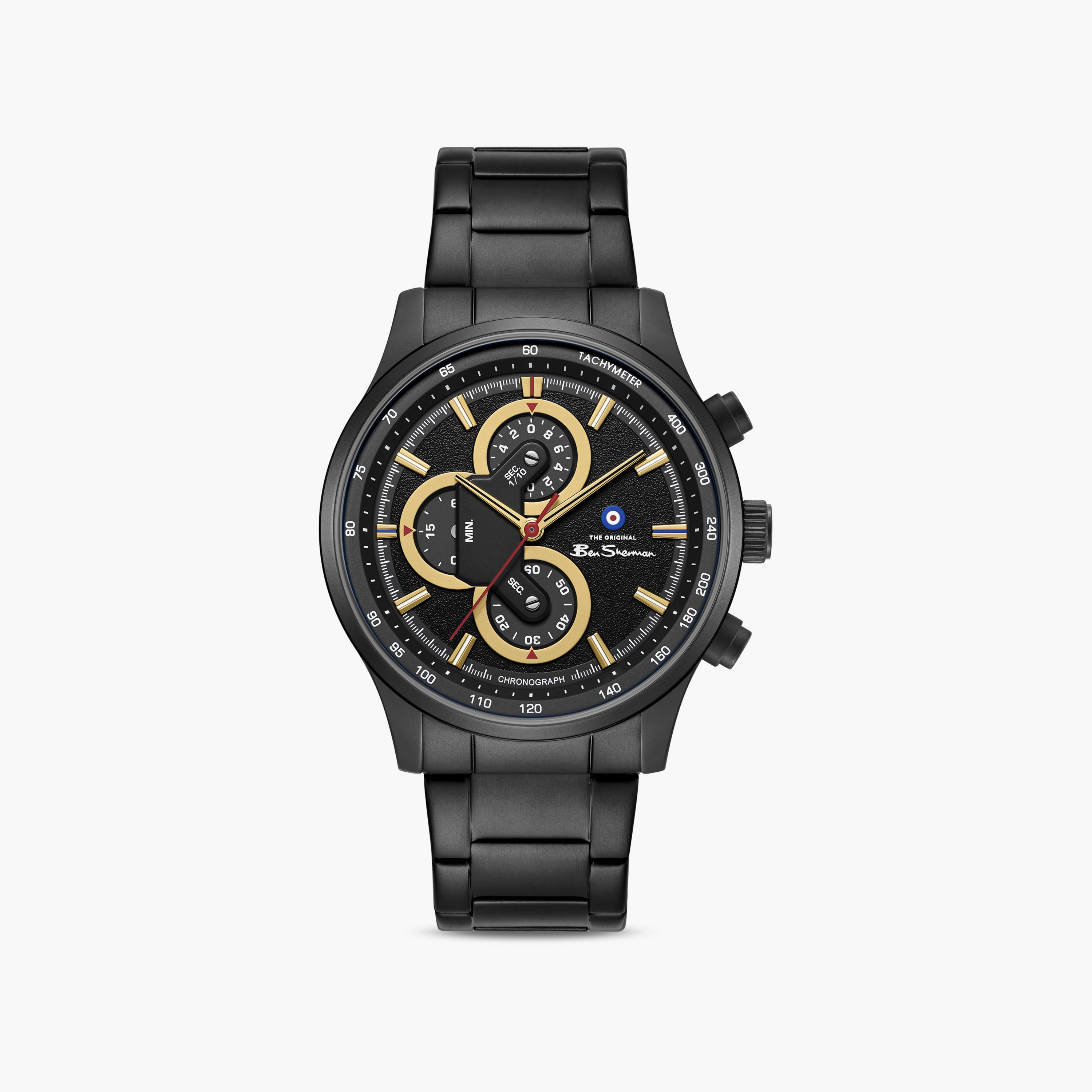 Ben Sherman Men's Black Round 43.5 MM Chronograph Watch | BSWGI0001007-men-watchesandjewellery-watches-image-1