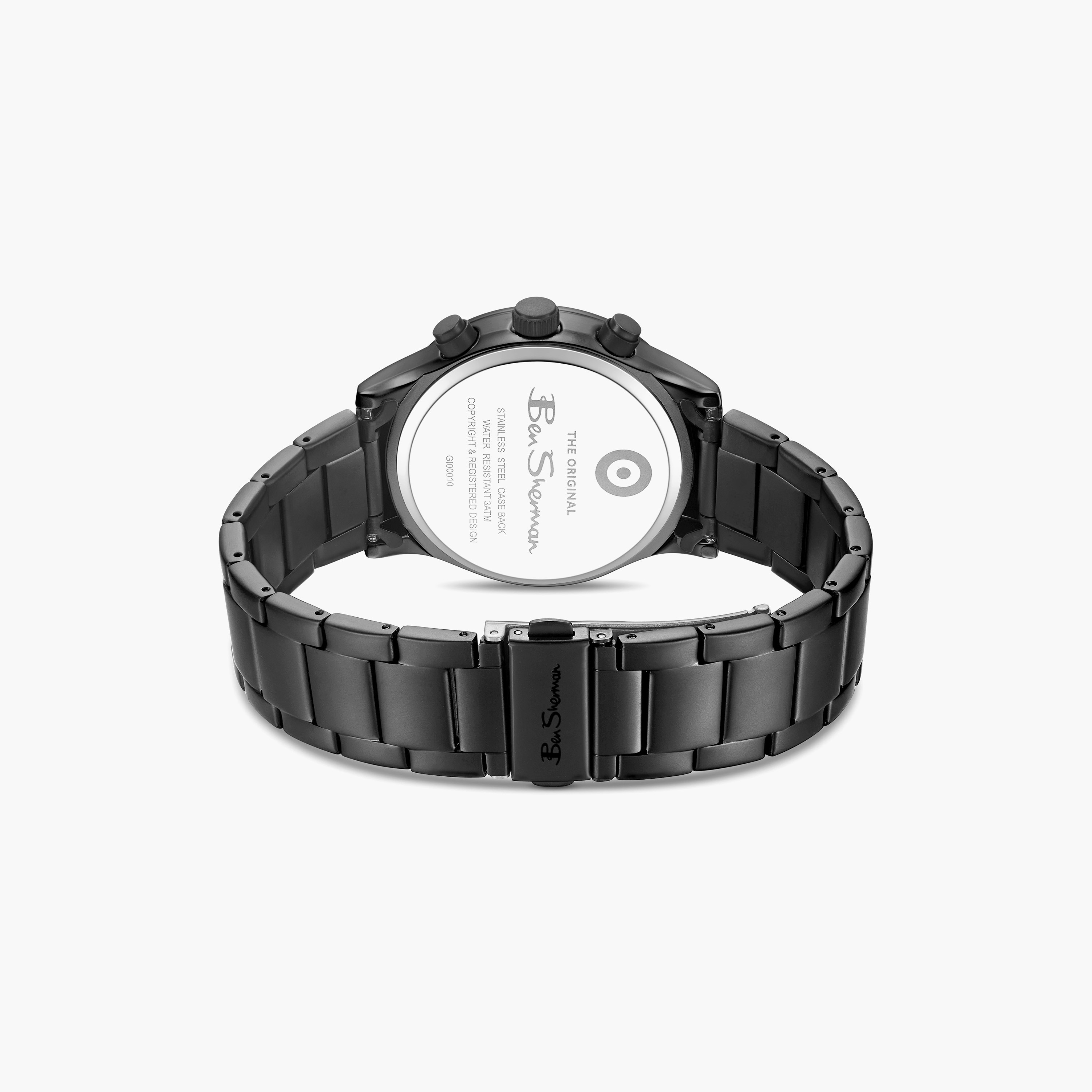 Ben Sherman Men's Black Round 43.5 MM Chronograph Watch | BSWGI0001007-men-watchesandjewellery-watches-image-3