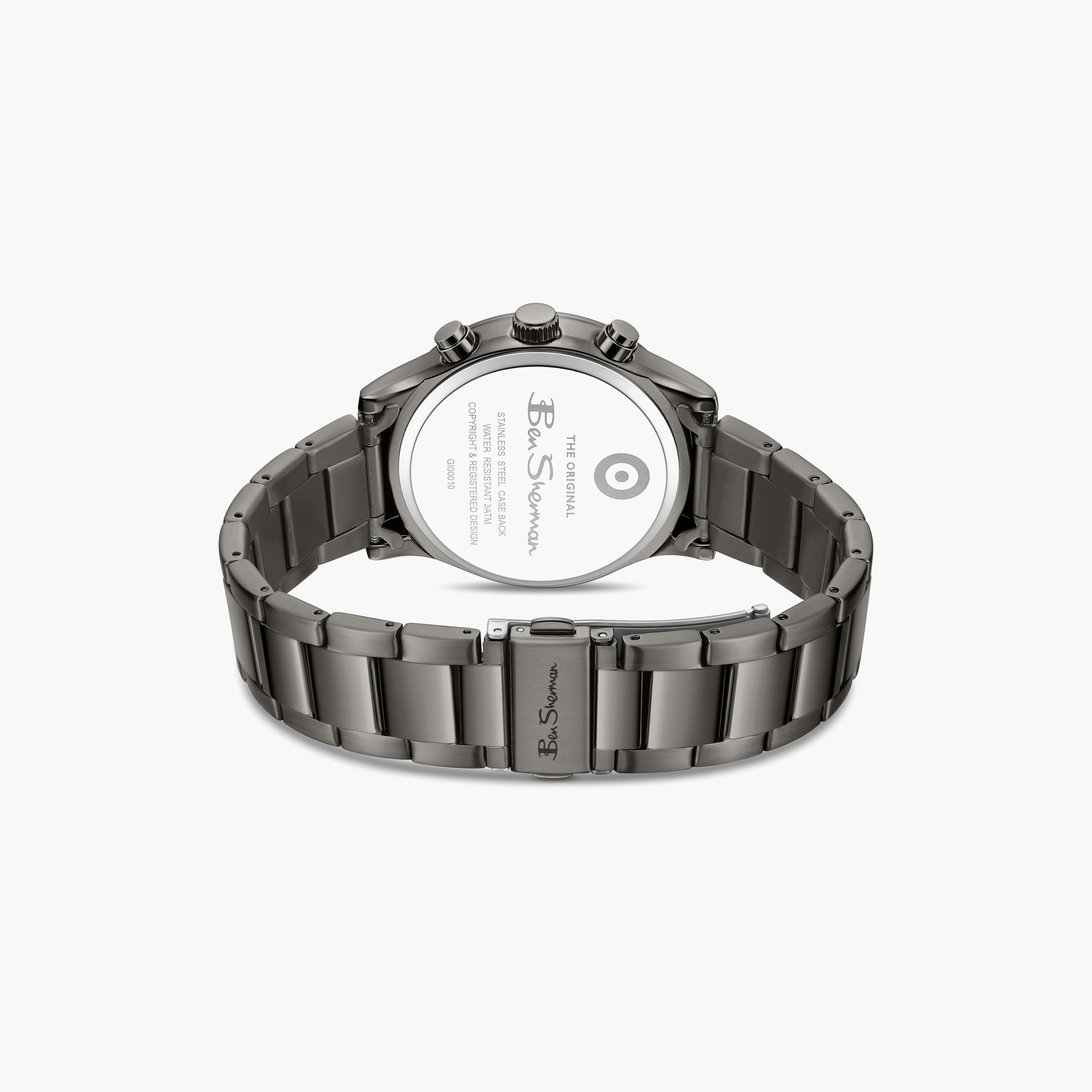 ساعة بن شيرمان رجالية رمادية دائرية 43.5 ملم كرونوغراف | BSWGI0001008-men-watchesandjewellery-watches-image-3