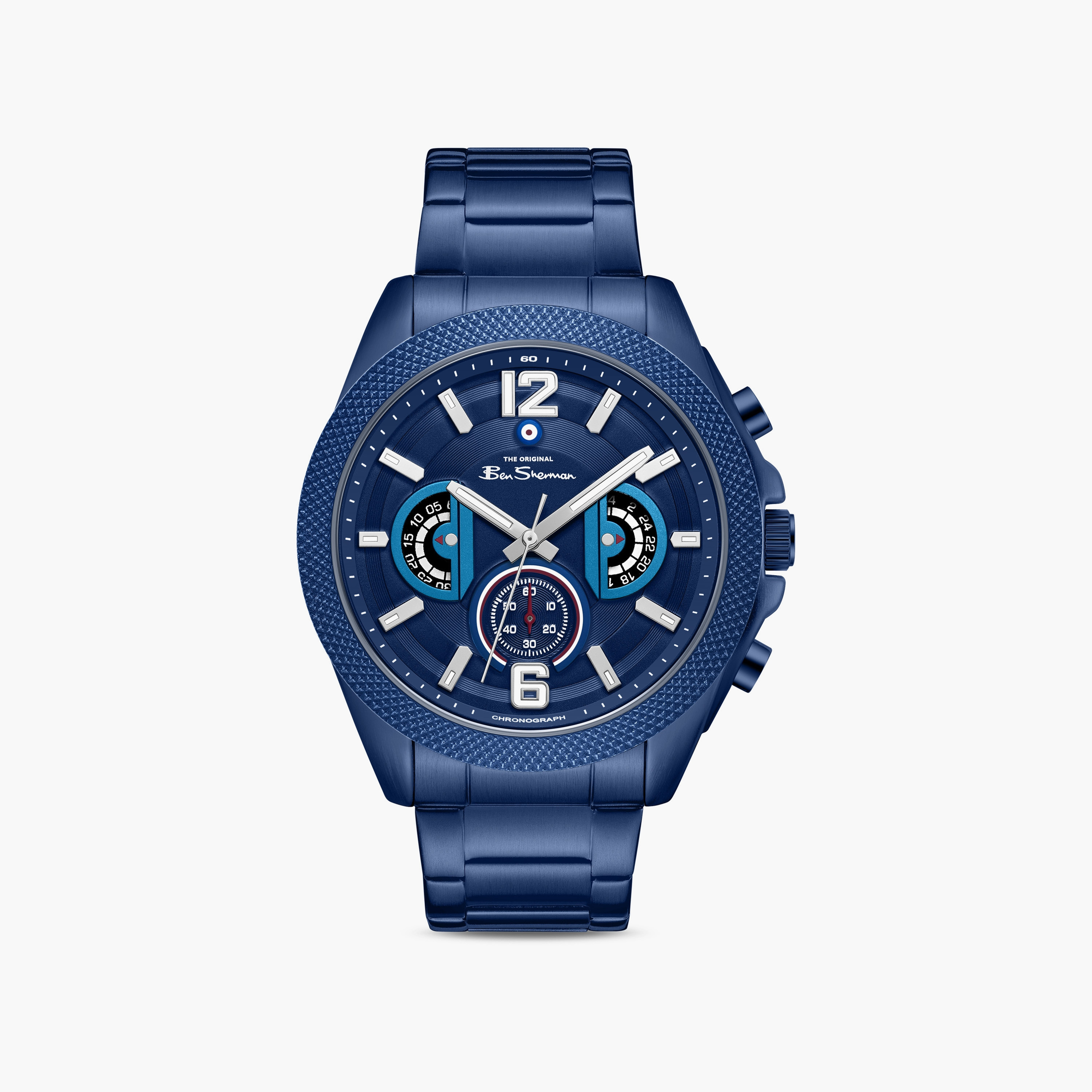 Ben Sherman Men's Blue Round 44 MM Chronograph Watch | BSWGI0001304-men-watchesandjewellery-watches-image-1