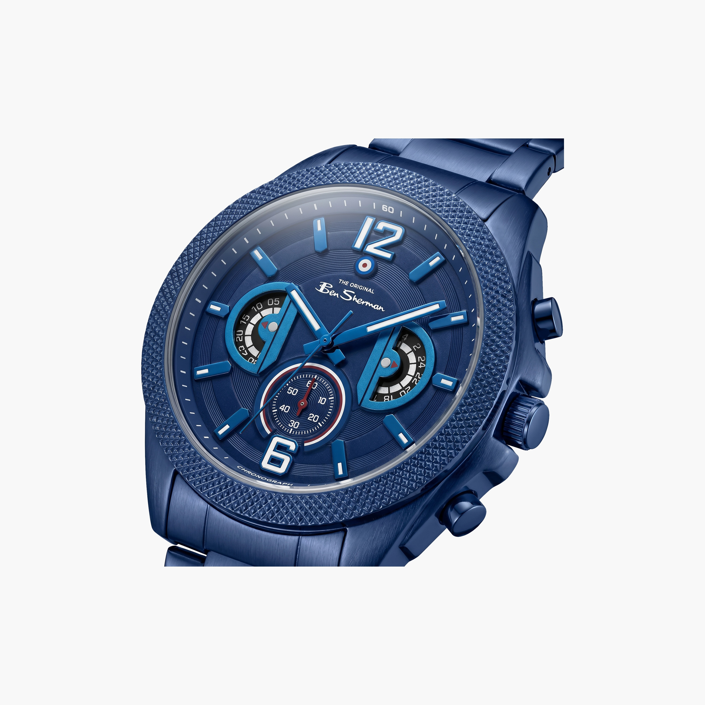 Ben Sherman Men's Blue Round 44 MM Chronograph Watch | BSWGI0001304-men-watchesandjewellery-watches-image-2
