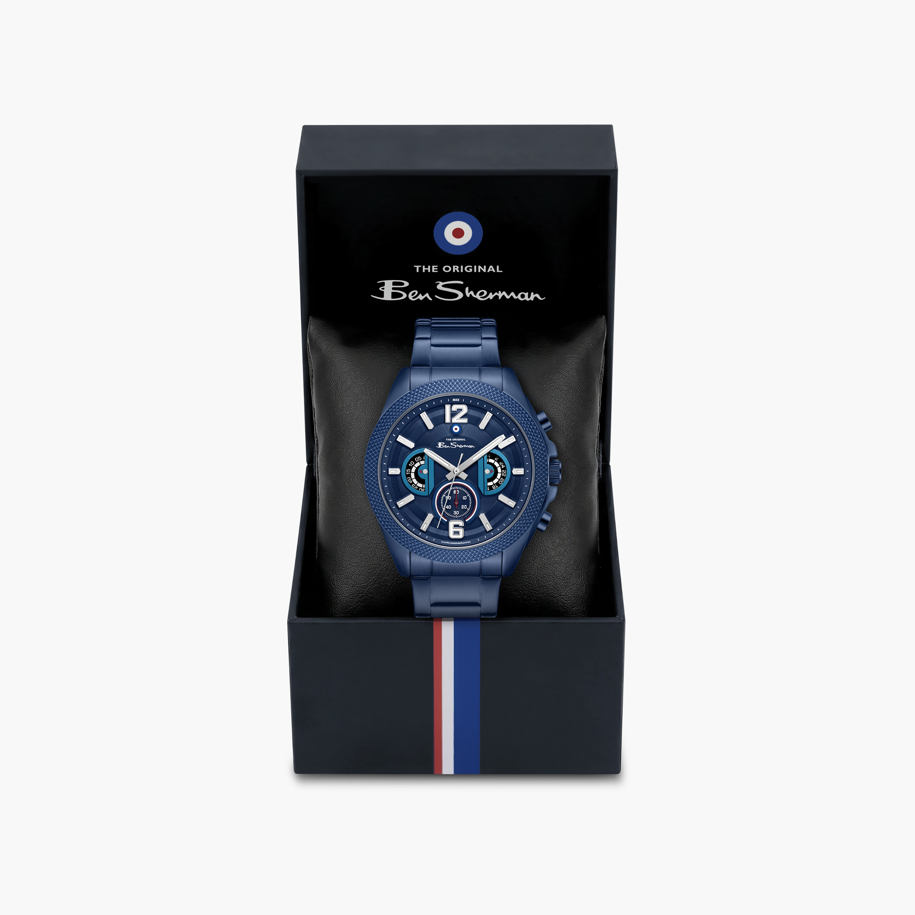 Ben Sherman Men's Blue Round 44 MM Chronograph Watch | BSWGI0001304-men-watchesandjewellery-watches-image-4