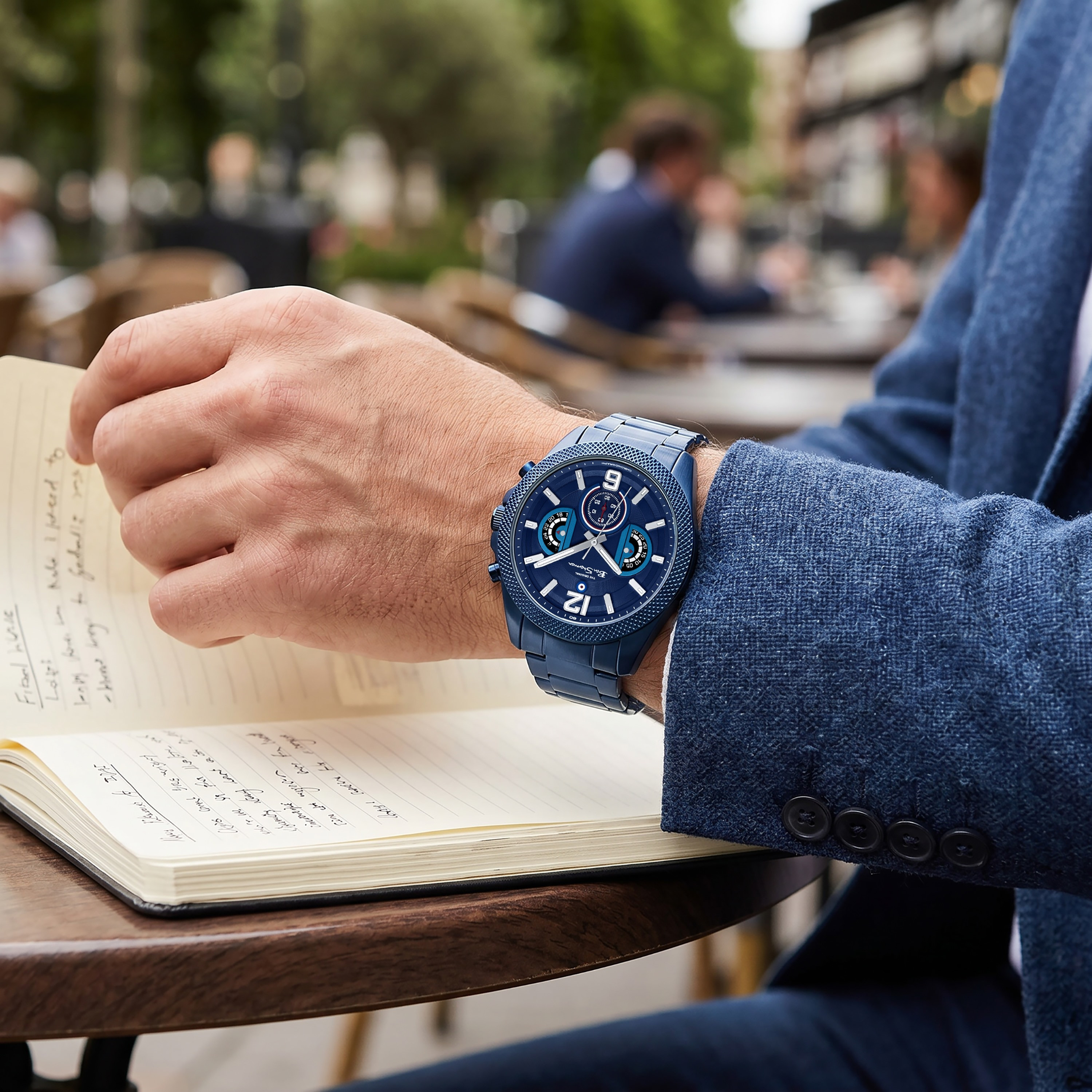 Ben Sherman Men's Blue Round 44 MM Chronograph Watch | BSWGI0001304-men-watchesandjewellery-watches-image-5
