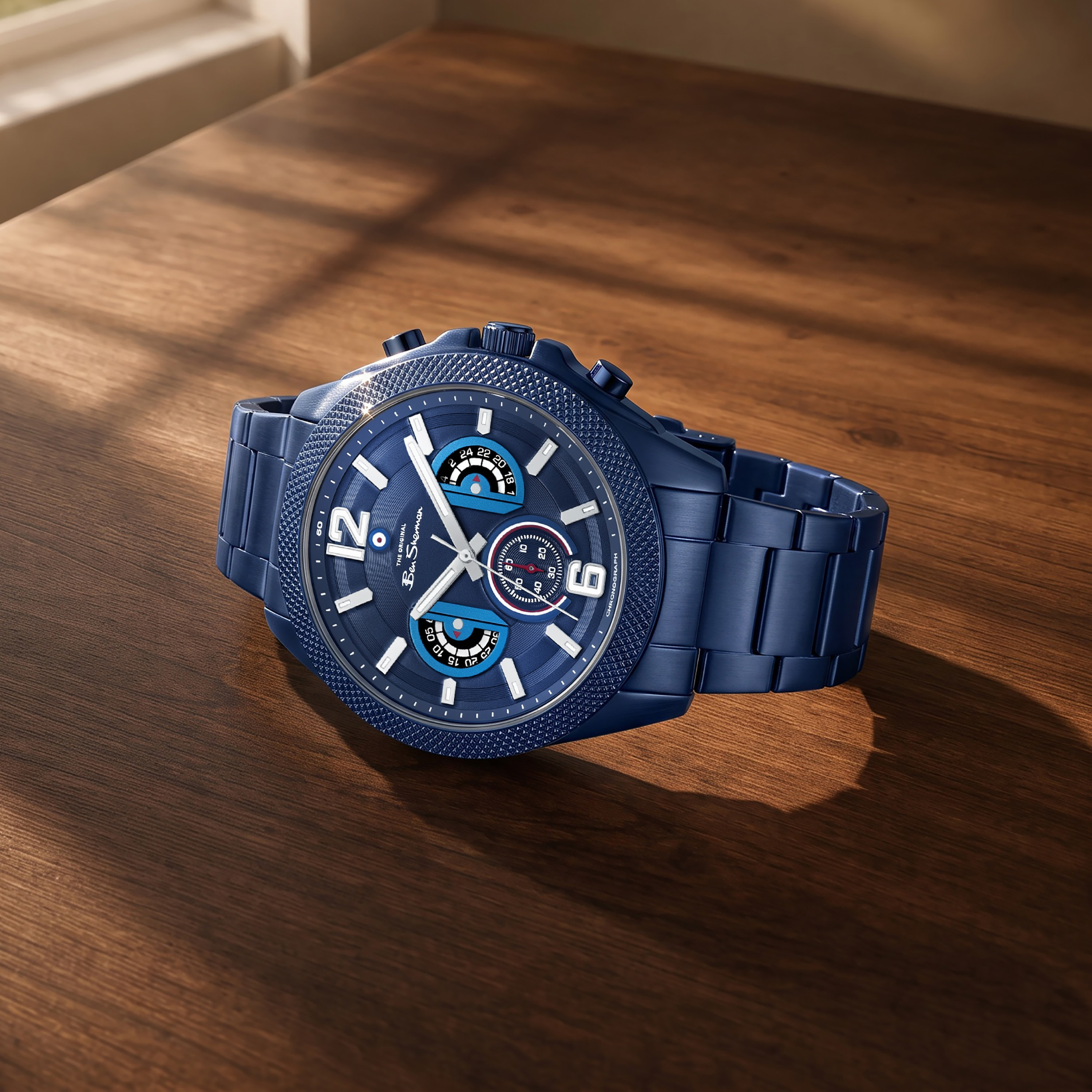 Ben Sherman Men's Blue Round 44 MM Chronograph Watch | BSWGI0001304-men-watchesandjewellery-watches-image-6