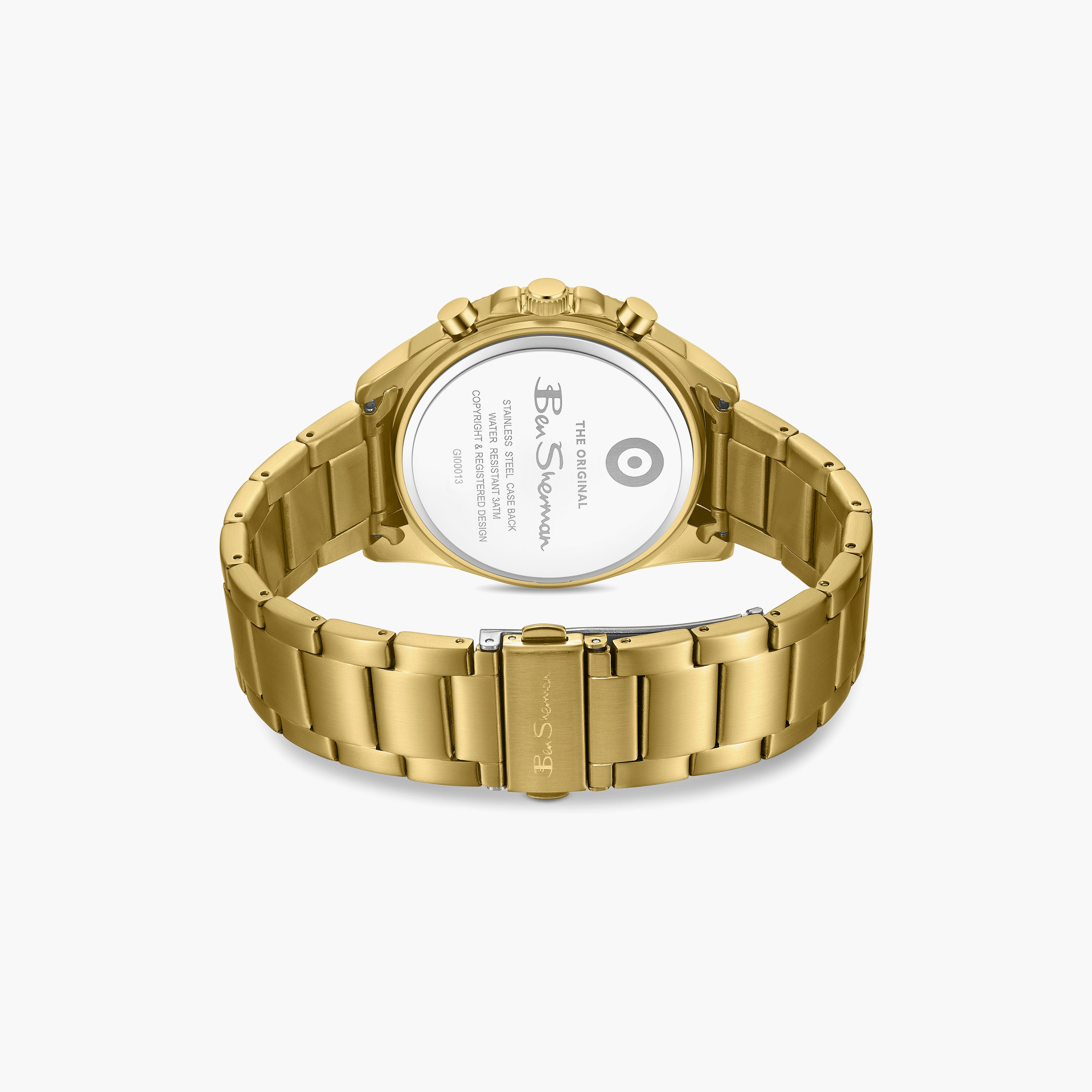 ساعة بن شيرمان رجالية سوداء دائرية 44 مم كرونوغراف | BSWGI0001306-men-watchesandjewellery-watches-image-3