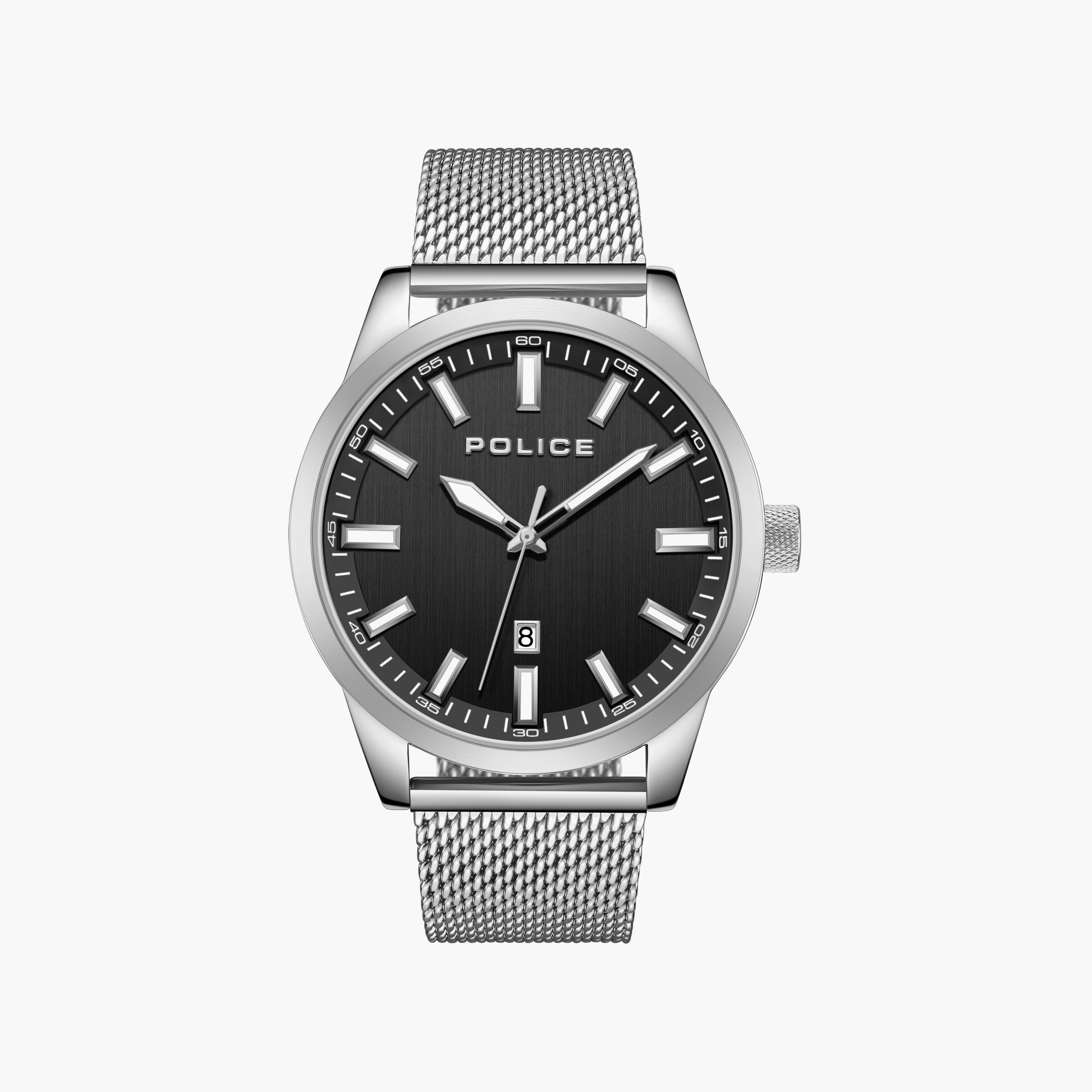 ساعة رجالية فضية دائرية من بوليس، مقاس 45 مم، تناظرية | PEWGH2239204-men-watchesandjewellery-watches-image-1
