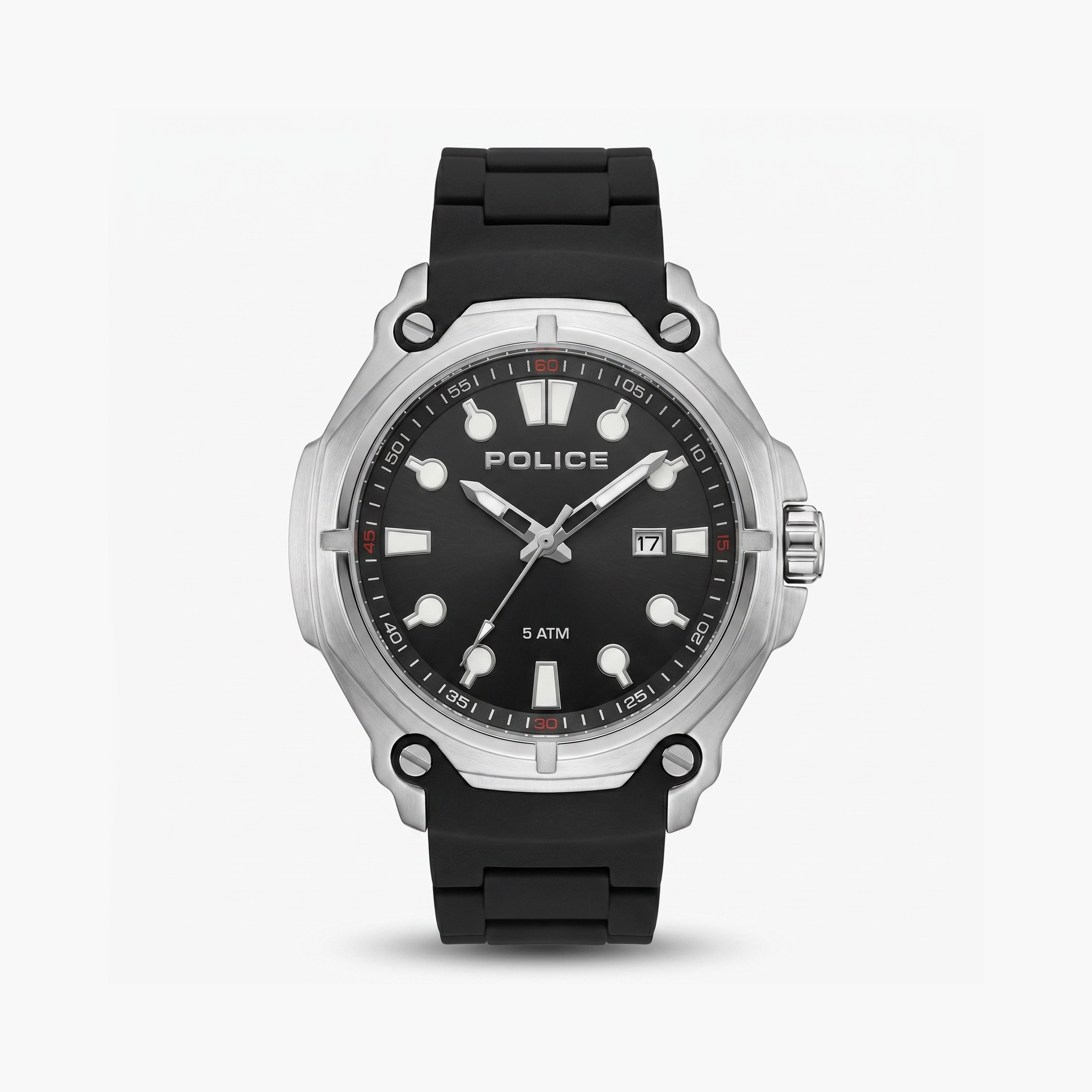 ساعة رجالية سوداء دائرية من بوليس، مقاس 42 مم، تناظرية | PL.13939JS/02B-men-watchesandjewellery-watches-image-1