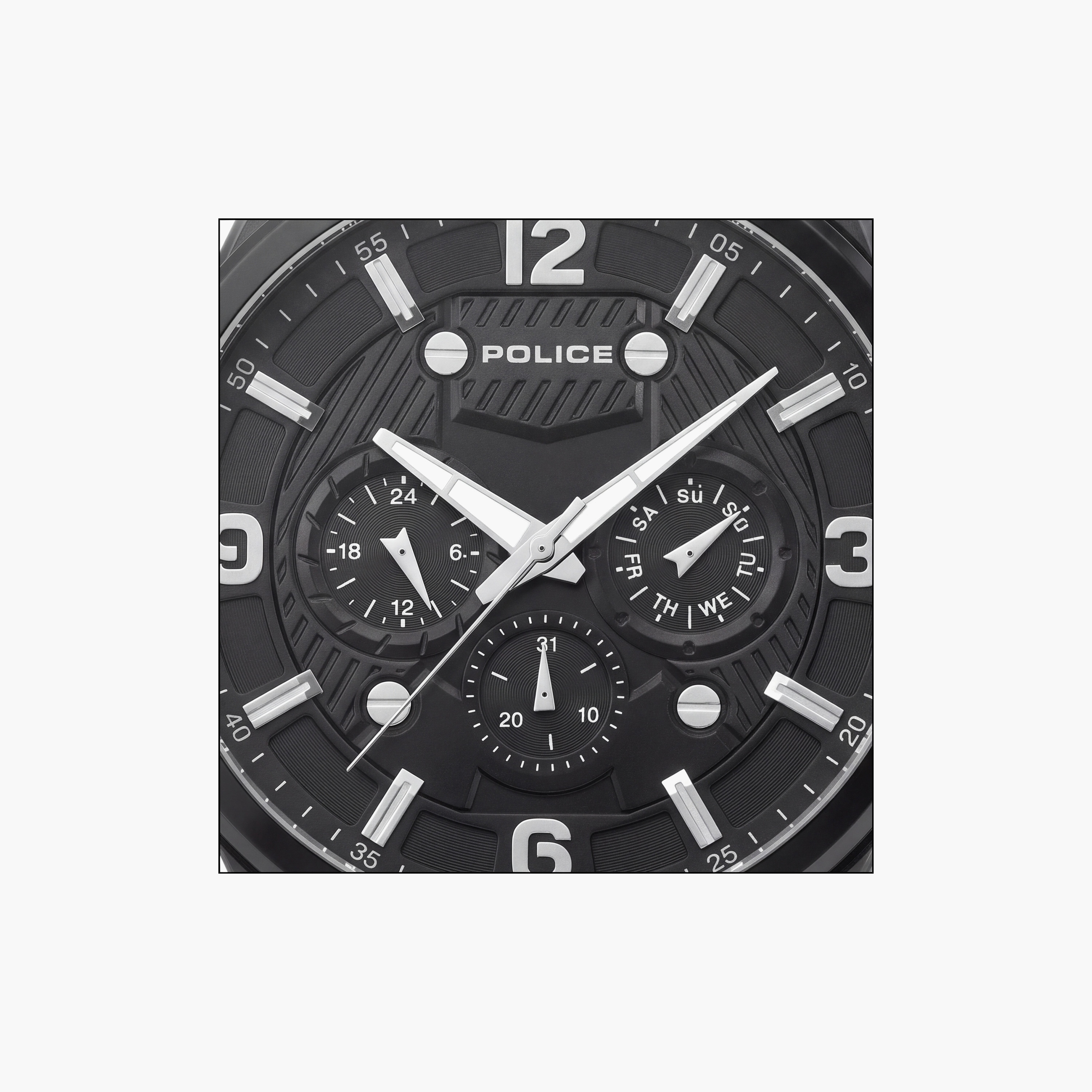 ساعة رجالية سوداء دائرية من بوليس، مقاس 50 مم، تناظرية | PL.15218JSB/02P-men-watchesandjewellery-watches-image-4