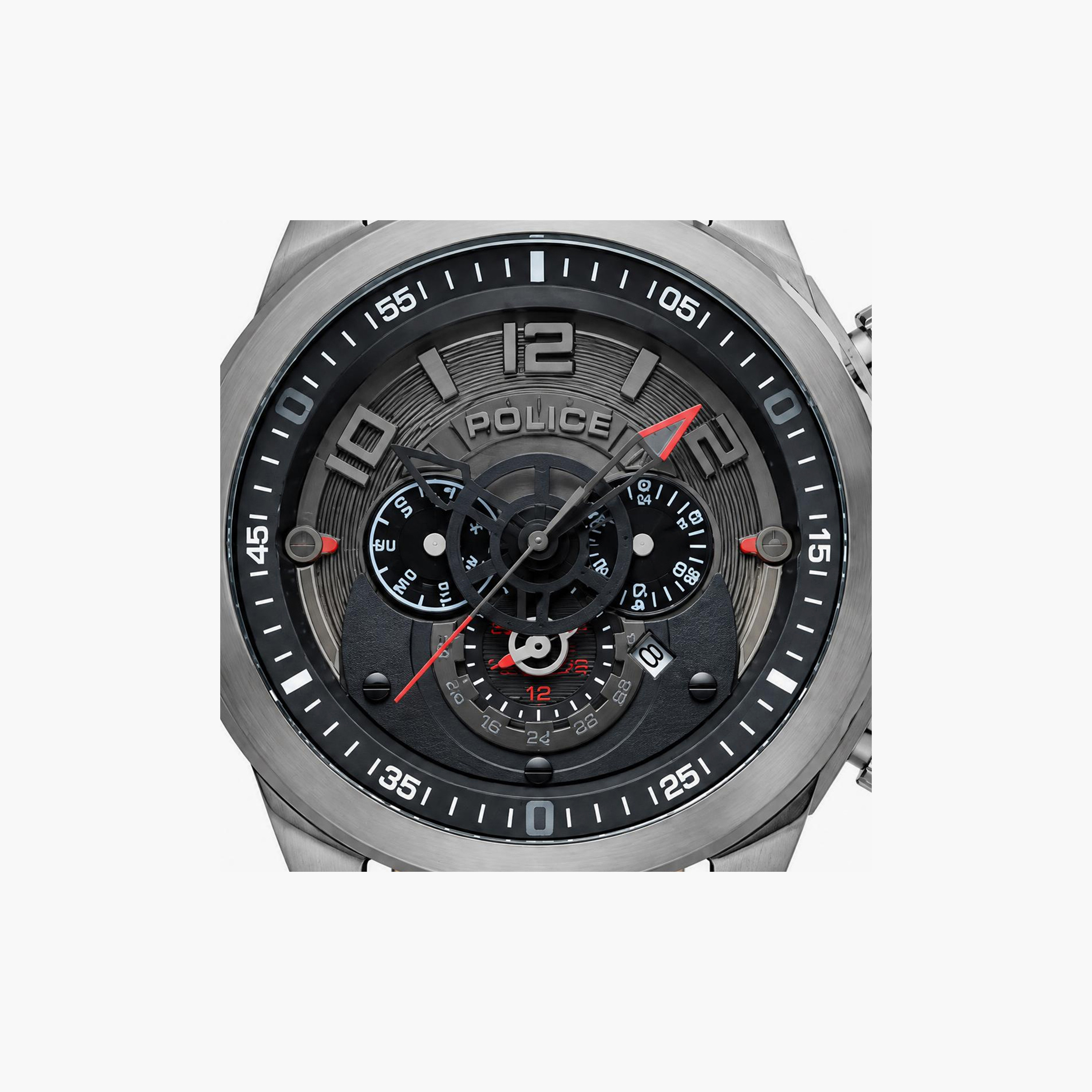 ساعة رجالية سوداء دائرية من ماركة بوليس، مقاس 46 ملم، تناظرية | PL.15132JSU/61-men-watchesandjewellery-watches-image-2