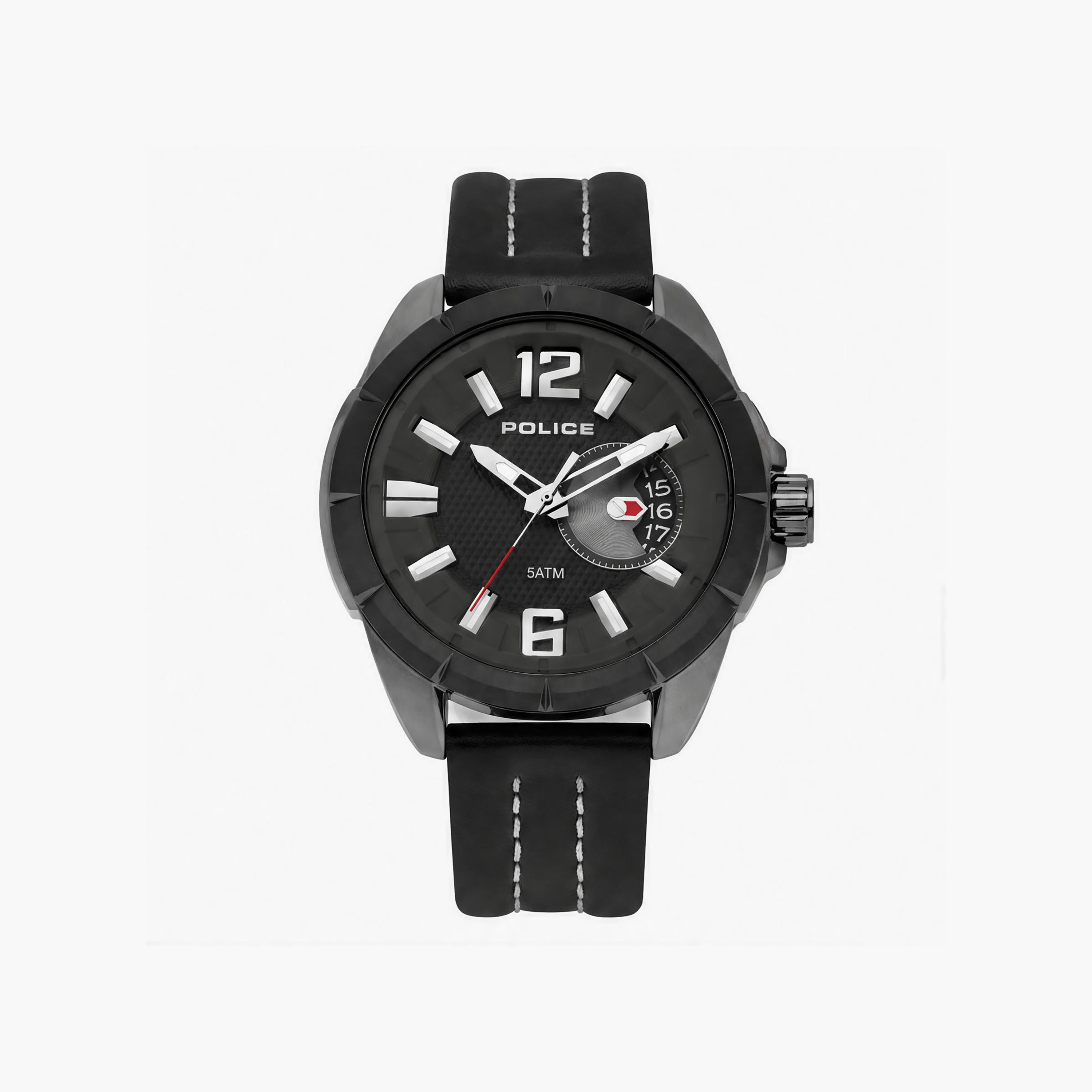 Police Men's Black Round 46 MM Analog Watch | PL.15240JSUB/02-men-watchesandjewellery-watches-image-1