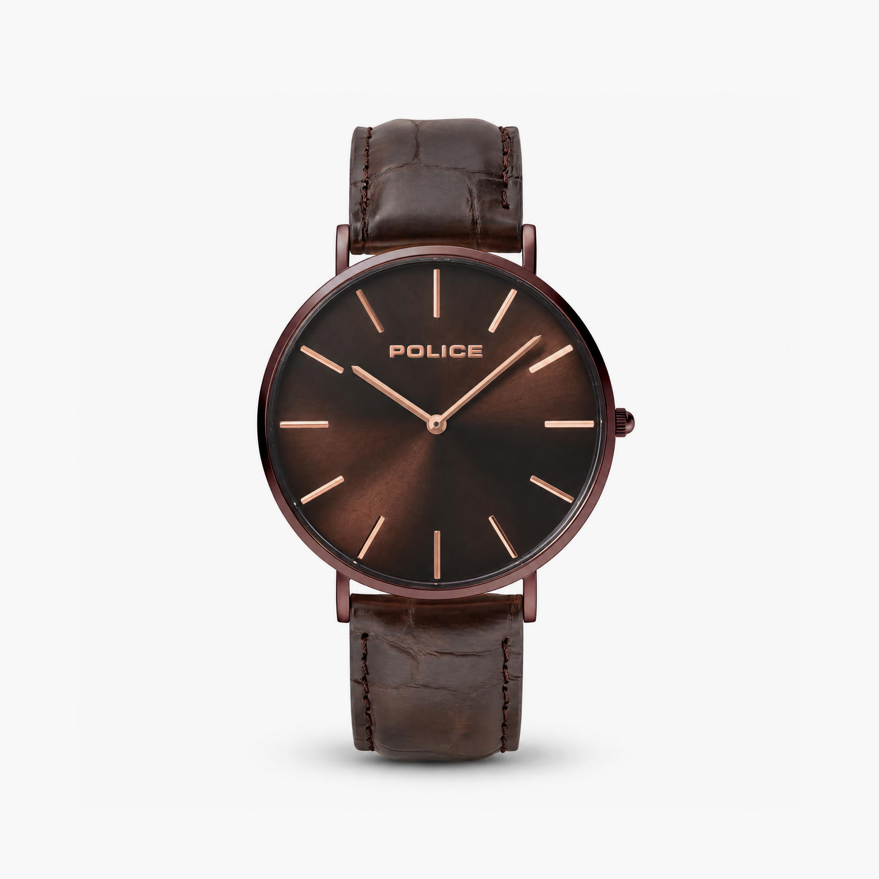 Police Men's Brown Round 42 MM Analog Watch | PL.15304JSBN/12-men-watchesandjewellery-watches-image-1