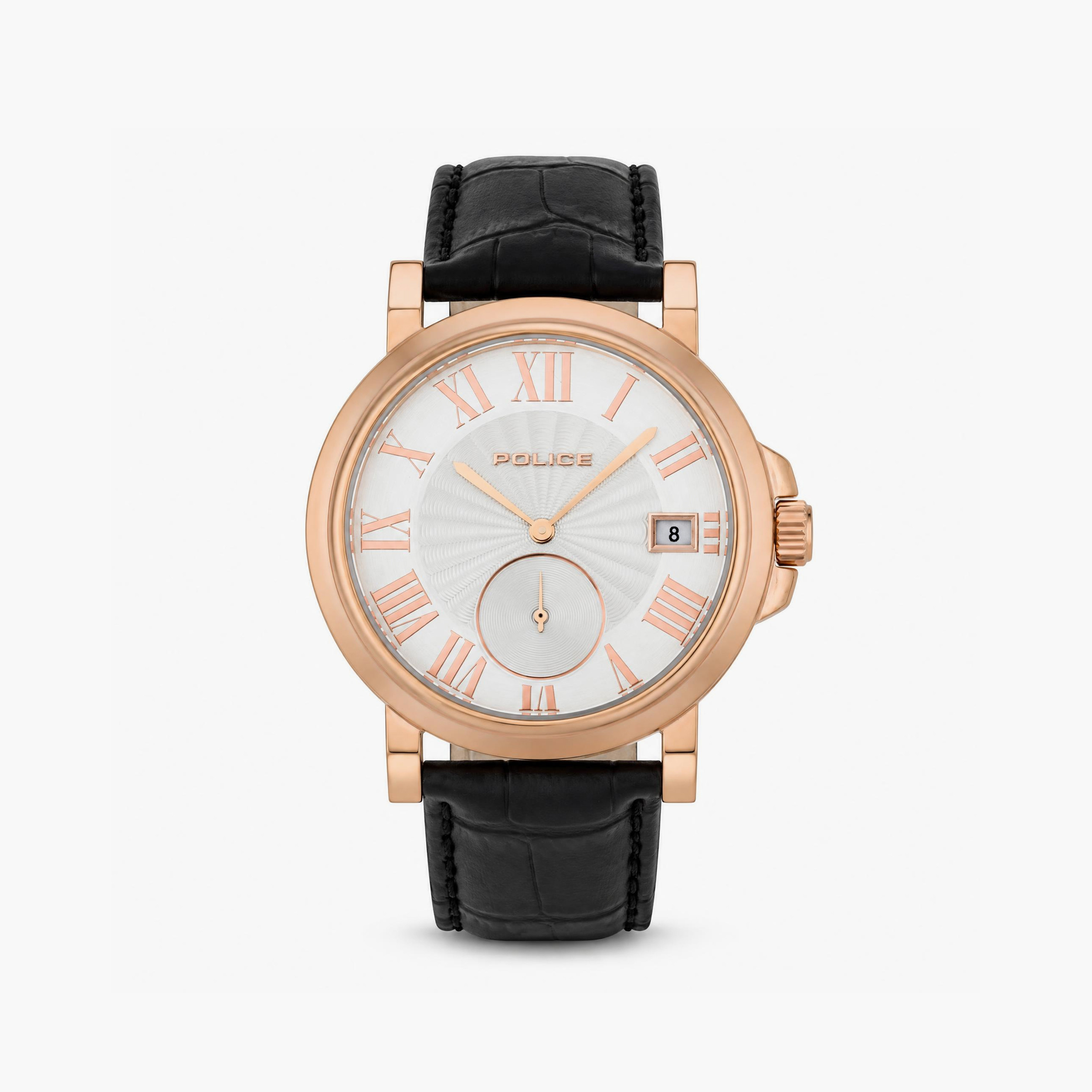 ساعة رجالية فضية دائرية من بوليس، مقاس 42 مم، تناظرية | PL.15437JSR/04-men-watchesandjewellery-watches-image-1