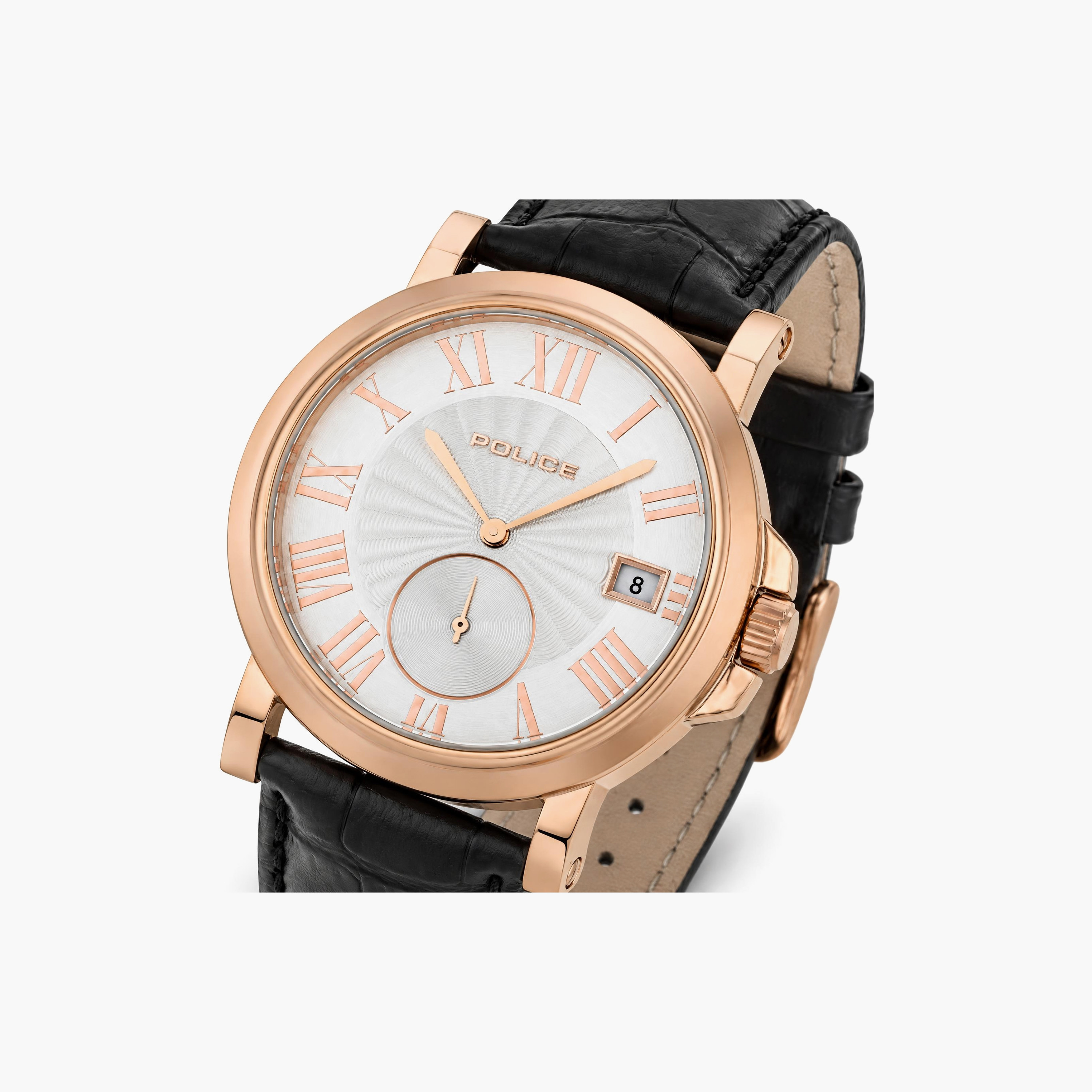 ساعة رجالية فضية دائرية من بوليس، مقاس 42 مم، تناظرية | PL.15437JSR/04-men-watchesandjewellery-watches-image-2