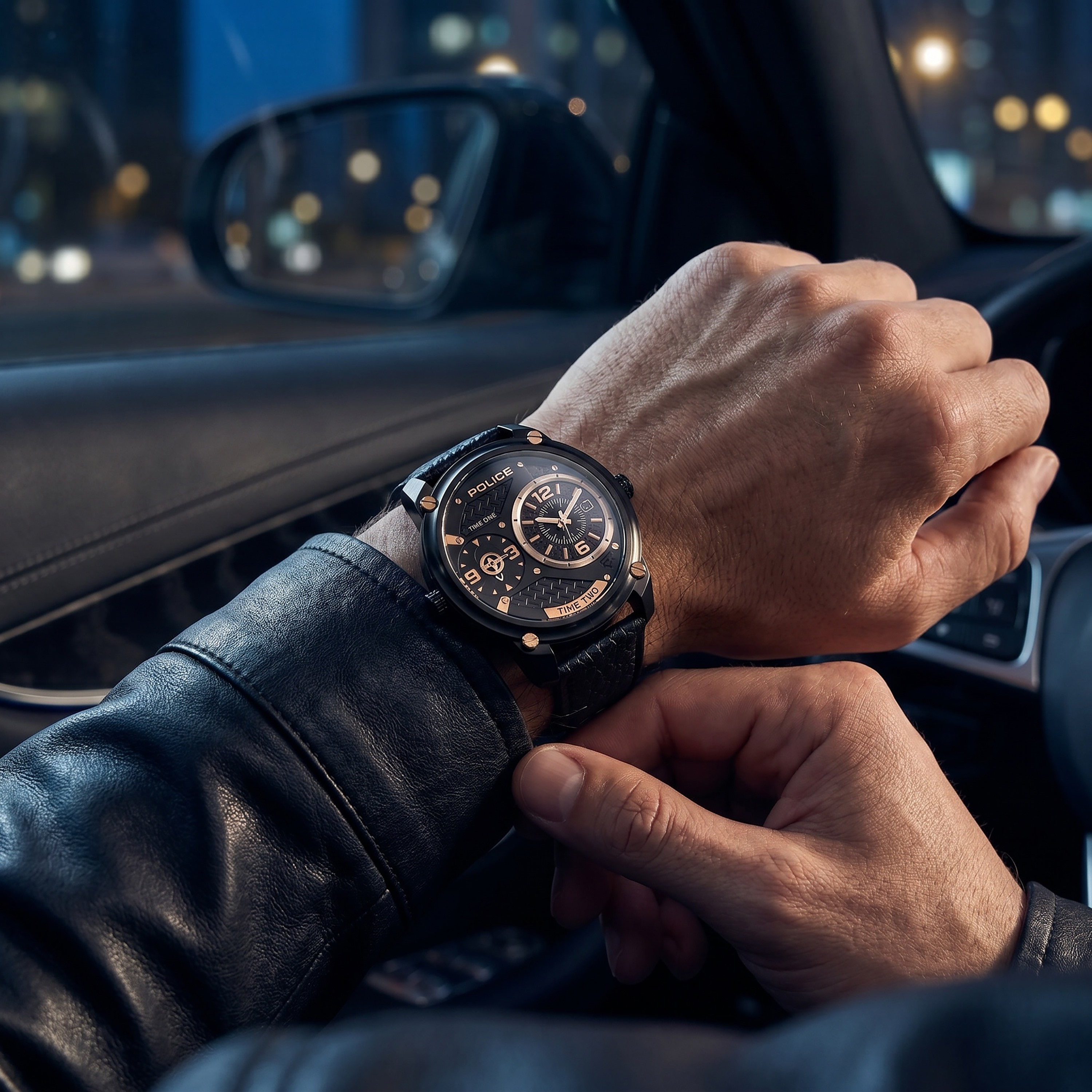 ساعة رجالية سوداء دائرية من ماركة بوليس، مقاس 50 مم، تناظرية | PL.15268JSB/02-men-watchesandjewellery-watches-image-3