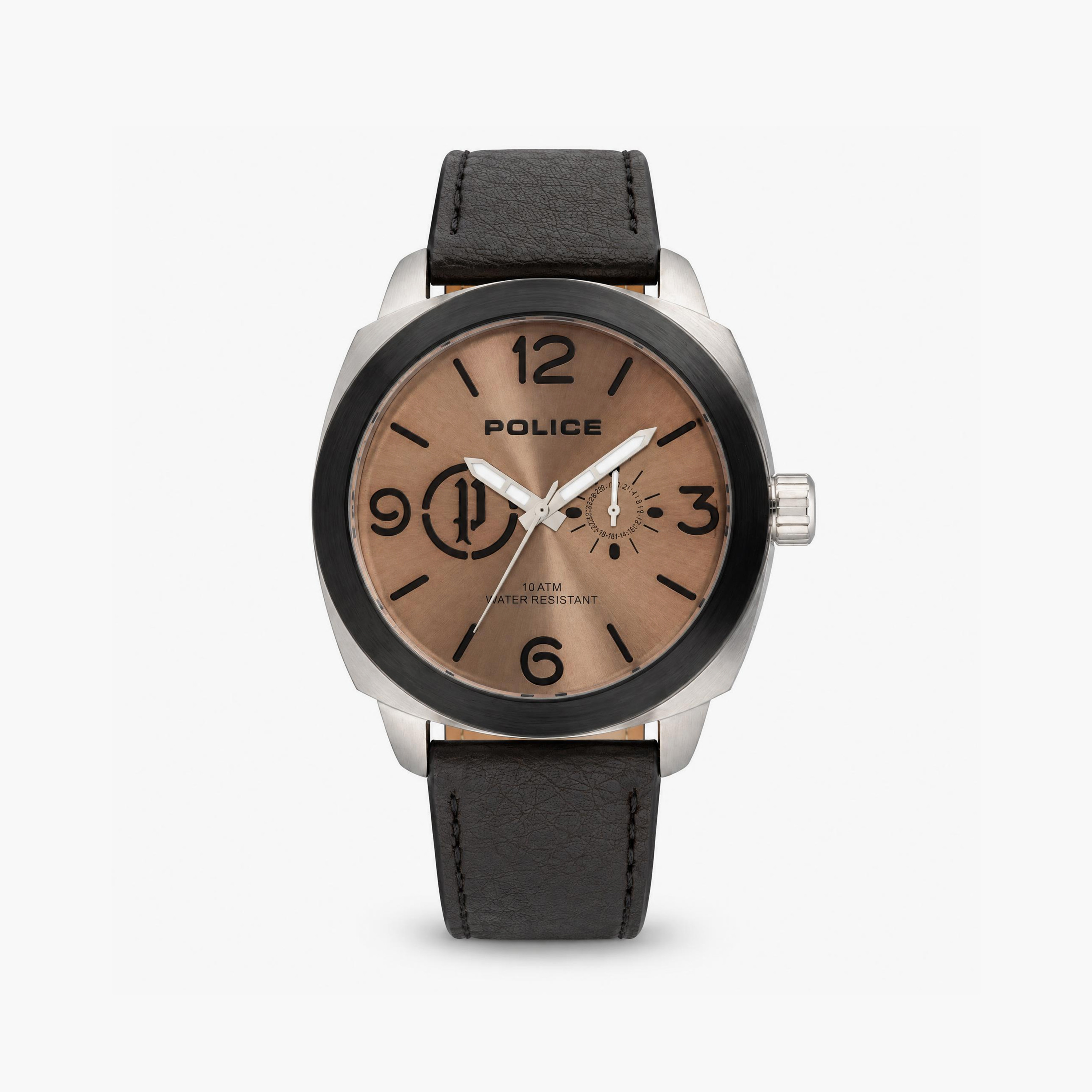 Police Men's Brown Round 42 MM Analog Watch | PL.14717JSTB/11-men-watchesandjewellery-watches-image-1