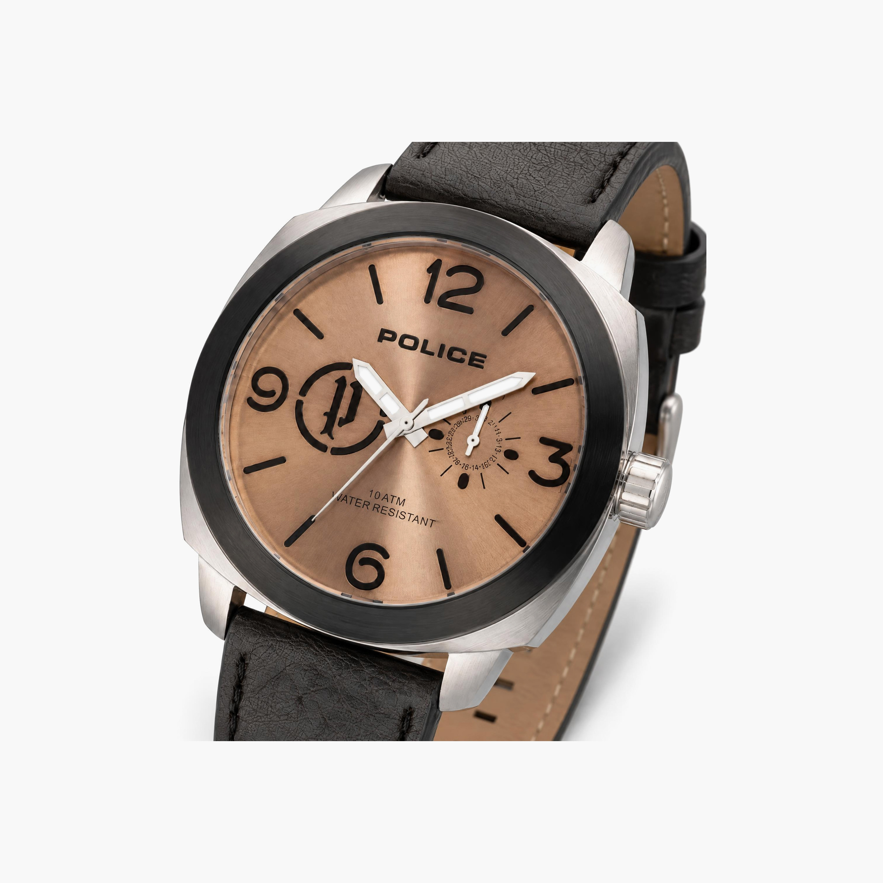 Police Men's Brown Round 42 MM Analog Watch | PL.14717JSTB/11-men-watchesandjewellery-watches-image-3