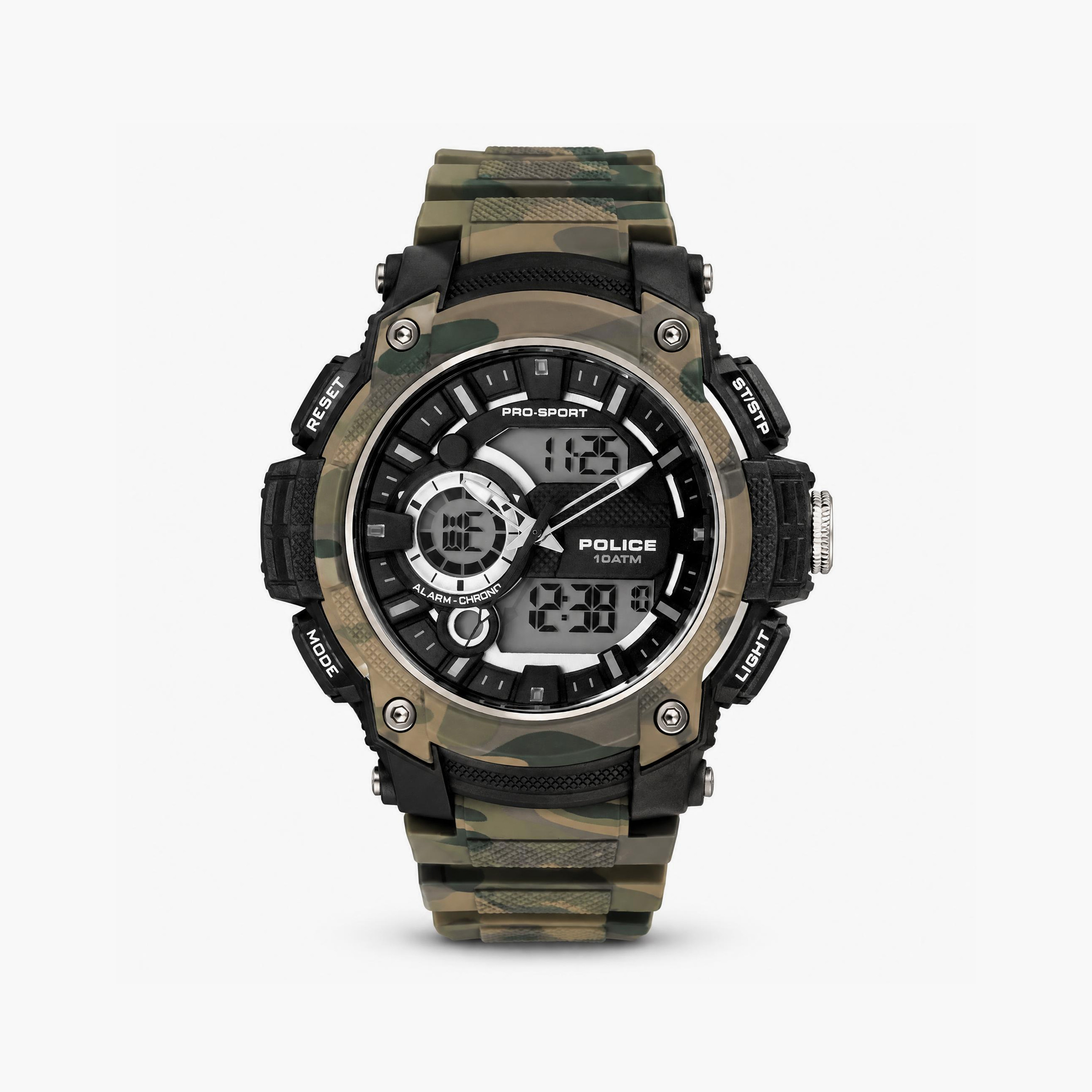 Police Men's Black Round 55 MM Analog/Digital Watch | PL.14681JPBR/04-men-watchesandjewellery-watches-image-1