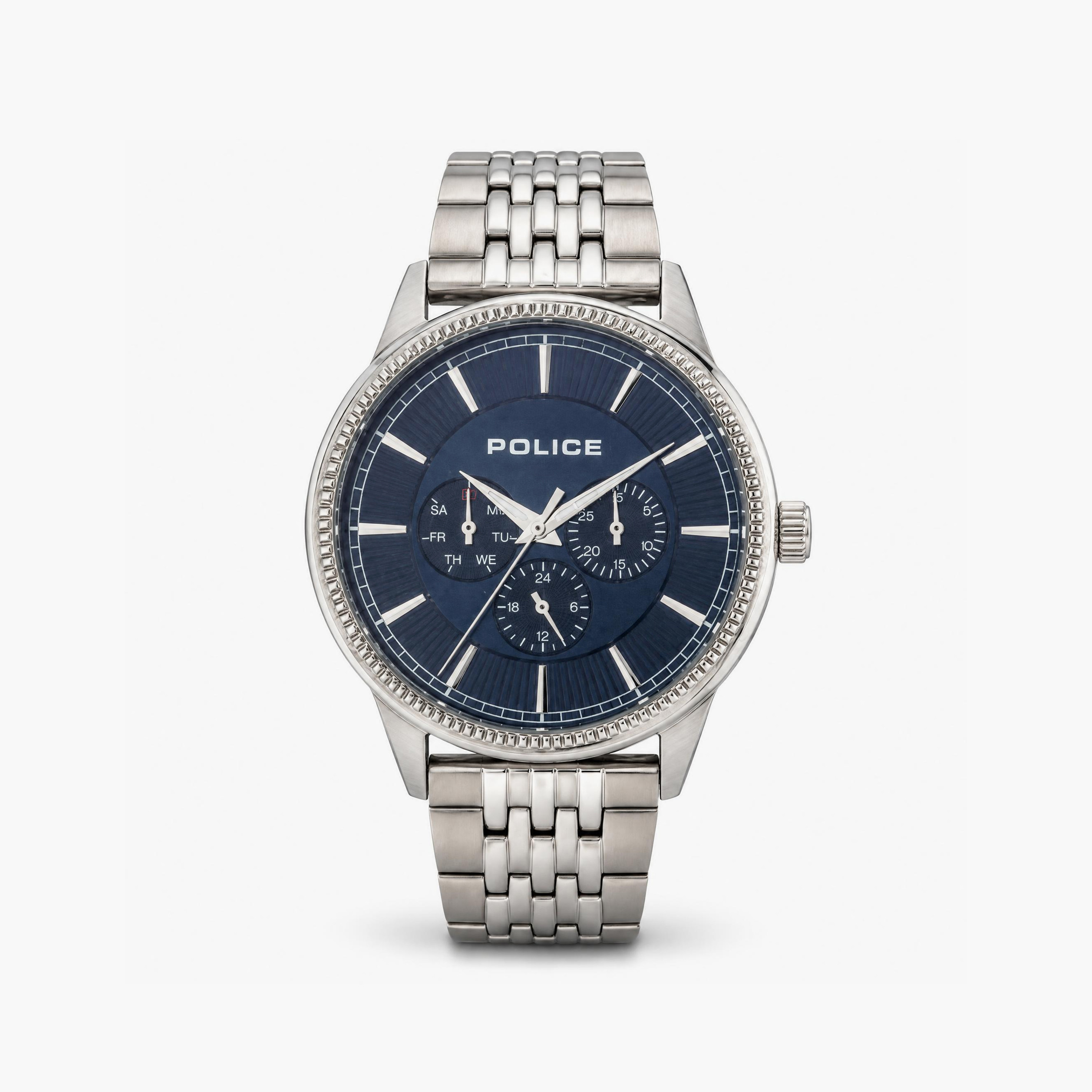 ساعة رجالية زرقاء دائرية من بوليس، مقاس 42 مم، تناظرية | PL.14923JS/03M-men-watchesandjewellery-watches-image-1